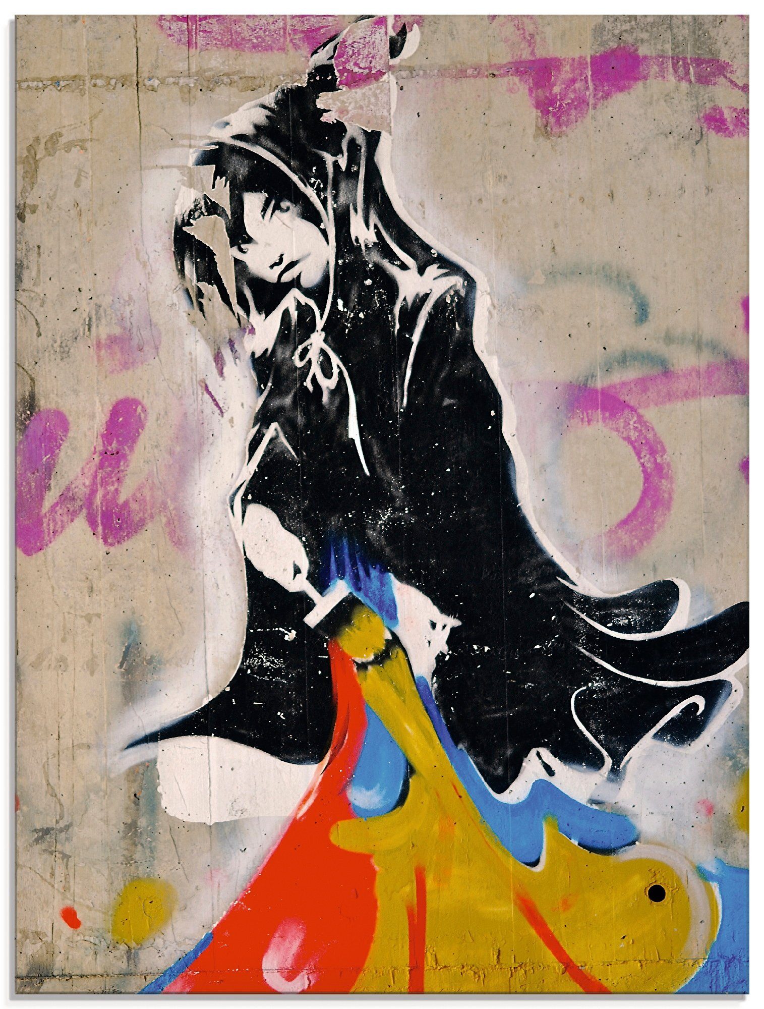 Artland Glasbild Graffiti II, klassische Fantasie (1 St), in verschiedenen Größen