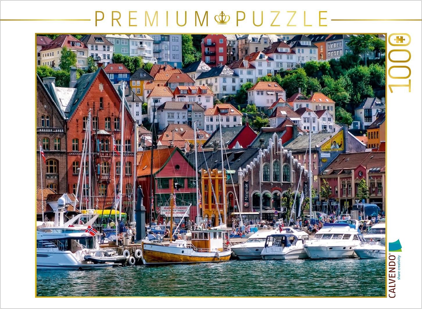 CALVENDO Puzzle CALVENDO Puzzle Bergen, Norwegen 1000 Teile Puzzle quer, 1000 Teile L, 1000 Puzzleteile