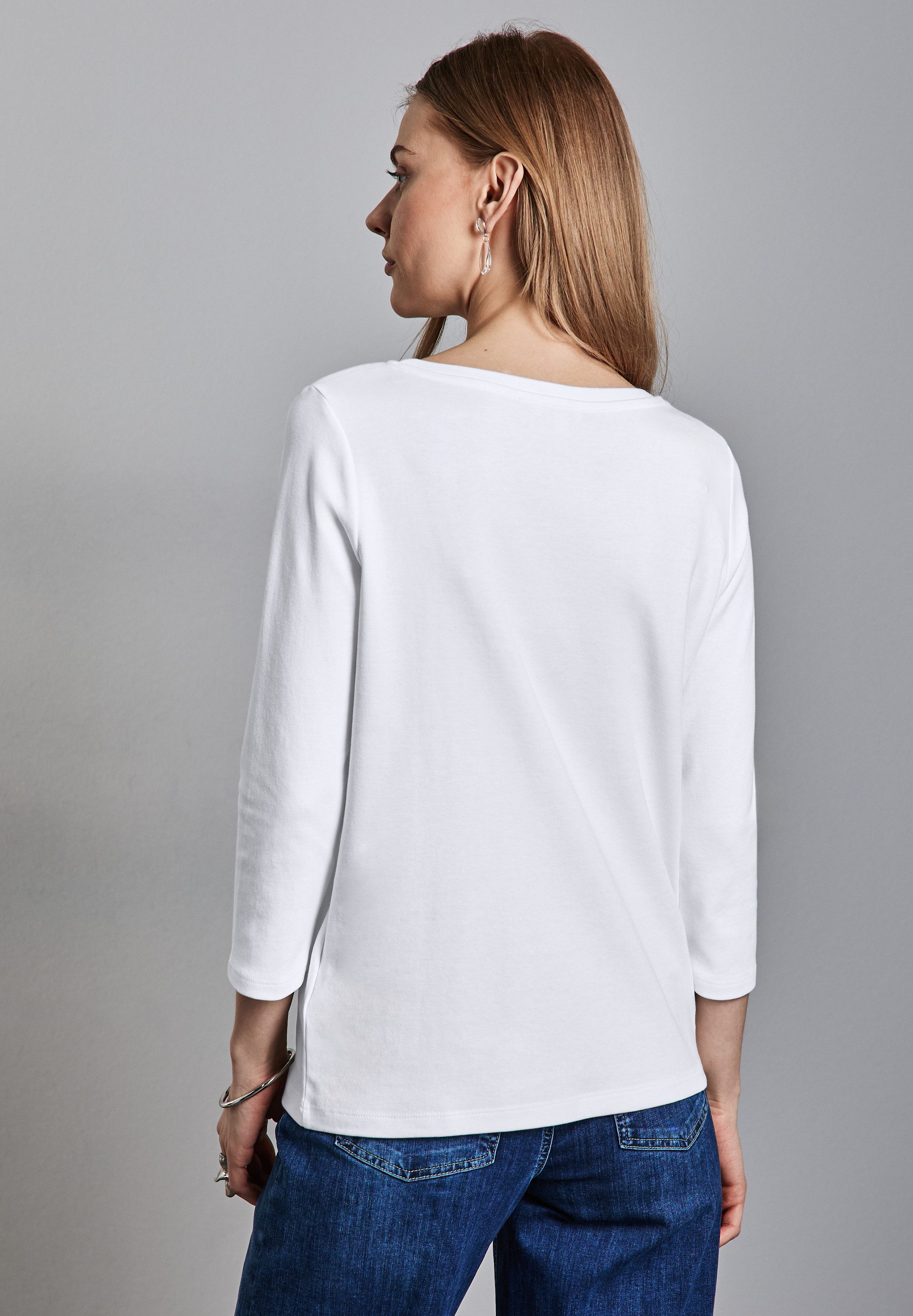 STREET ONE 3/4-Arm-Shirt, mit U-Boot-Ausschnitt günstig online kaufen