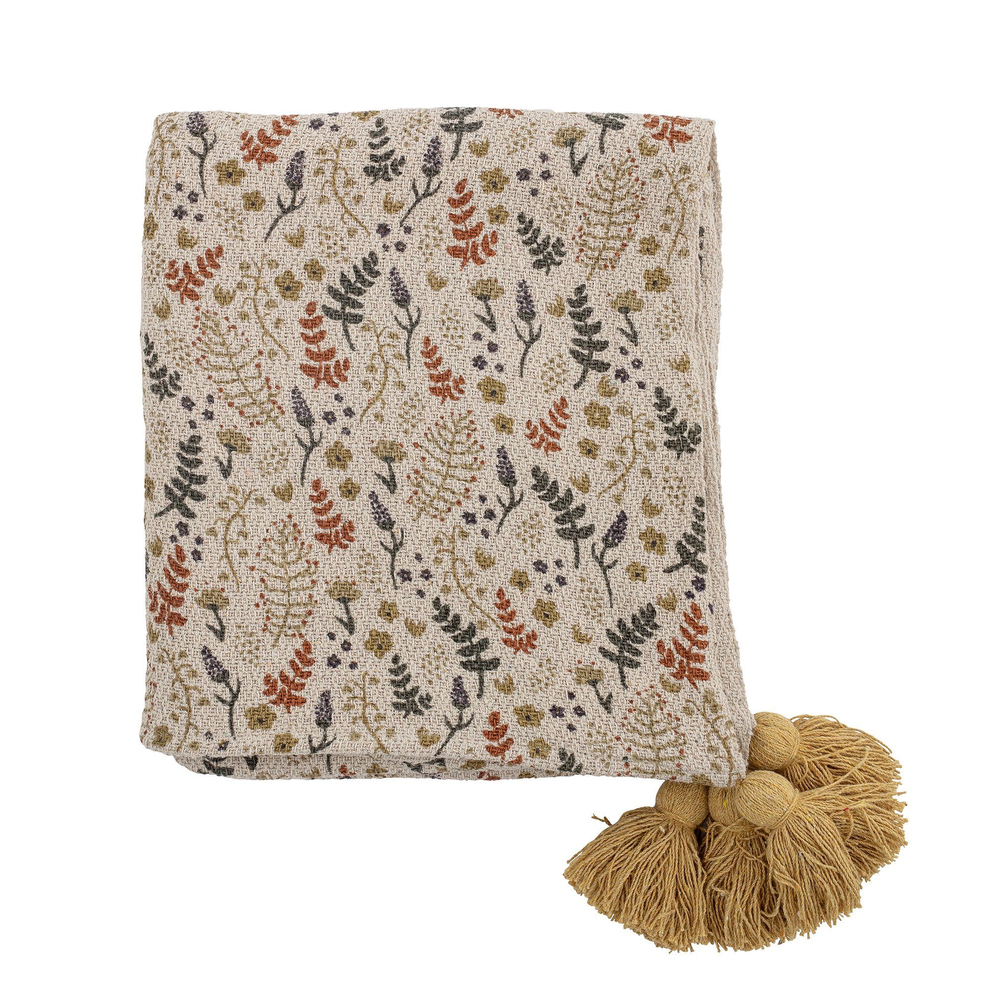 Überwurf Bloomingville Filipa Überwurf, Gelb, Recycelte Baumwolle, Blooming günstig online kaufen