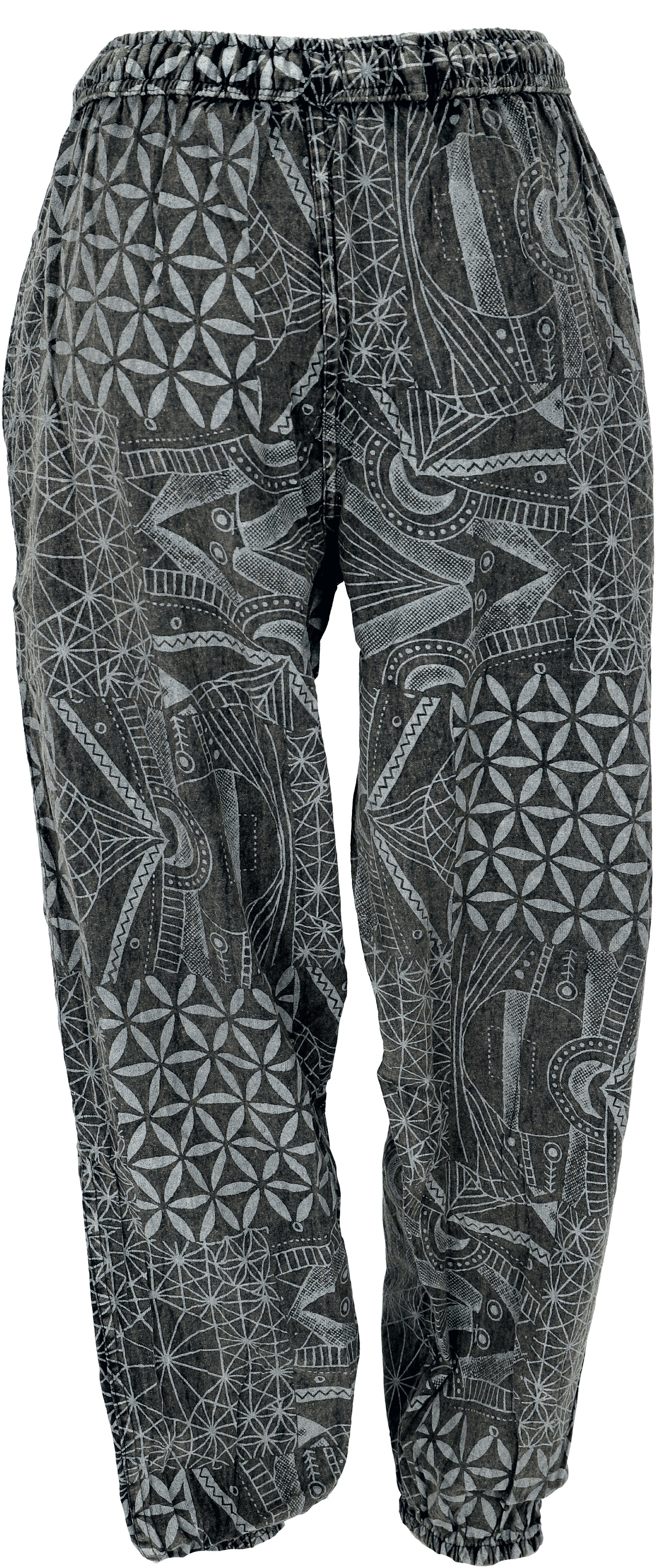 Relaxhose Stonewash Yogahose, Unisex Baumwoll-Goa-Hose..