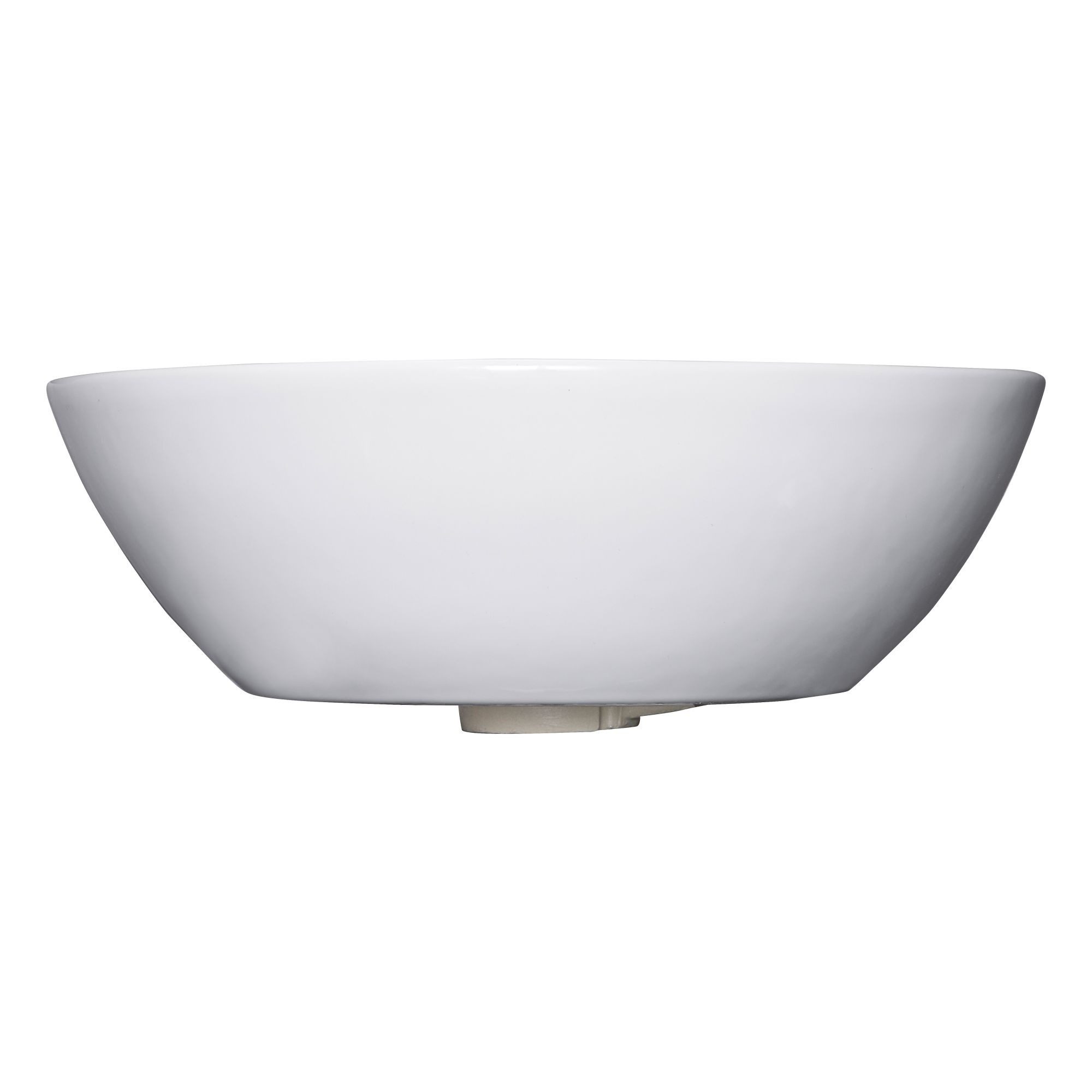 SCHÖNER WOHNEN-Kollektion Aufsatzwaschbecken BECO rund 38x13 cm, Keramik Weiß mit Überlauf