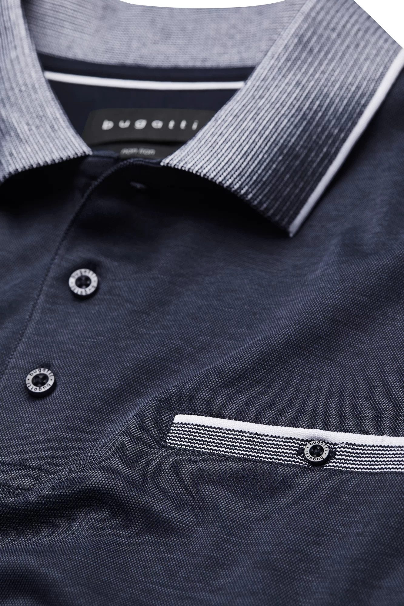 bugatti Poloshirt 8151-55091A mit Kontraststreifen und günstig online kaufen