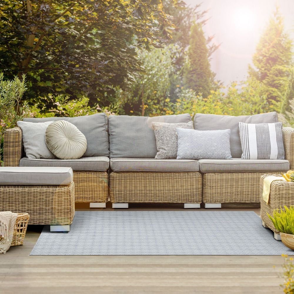 Outdoorteppich Design Alba, als Läufer, Teppich oder Bodenbelag, Karat, rechteckig, für Innen- & Außenbereiche geeignet