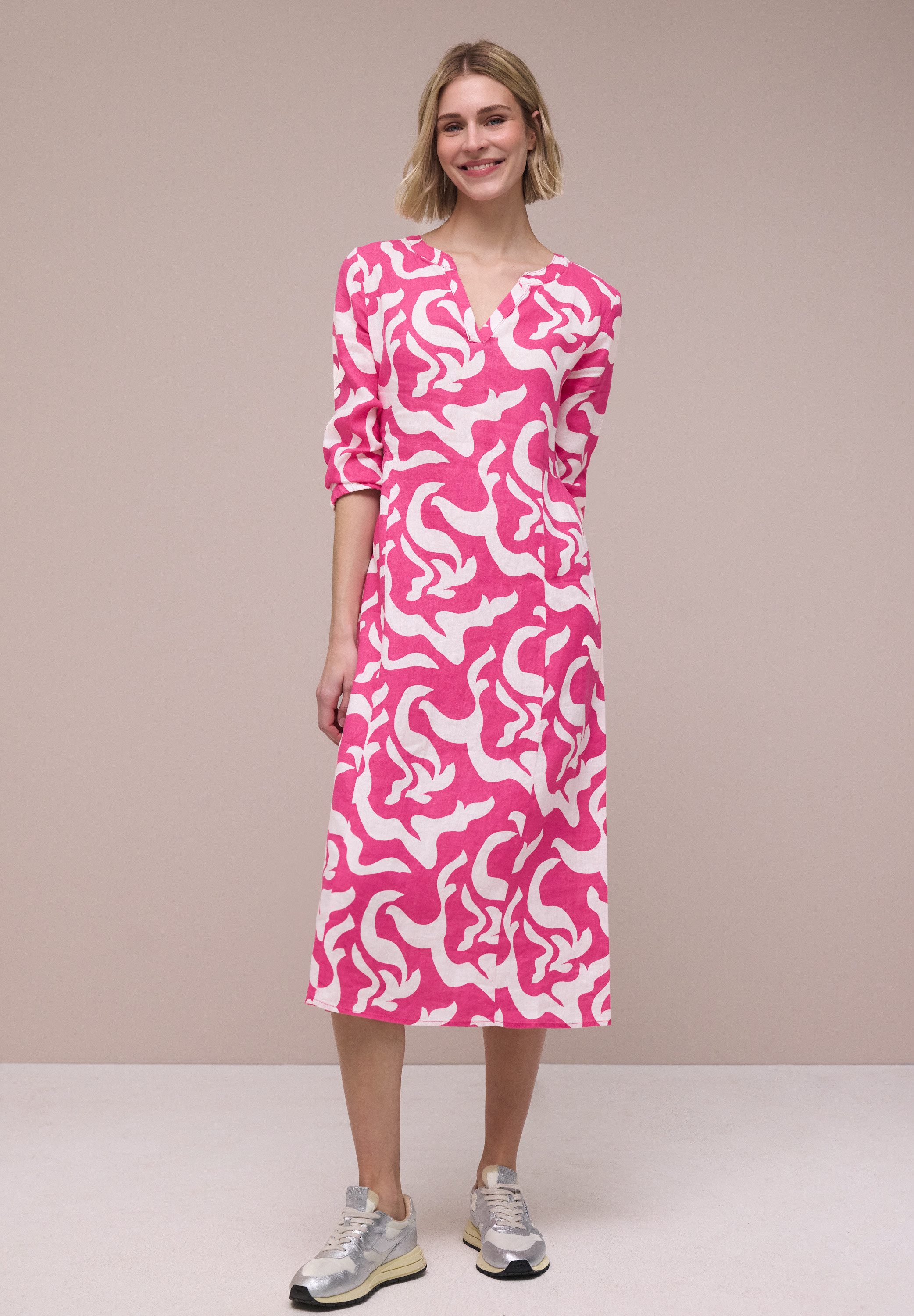 STREET ONE Midikleid mit Volant