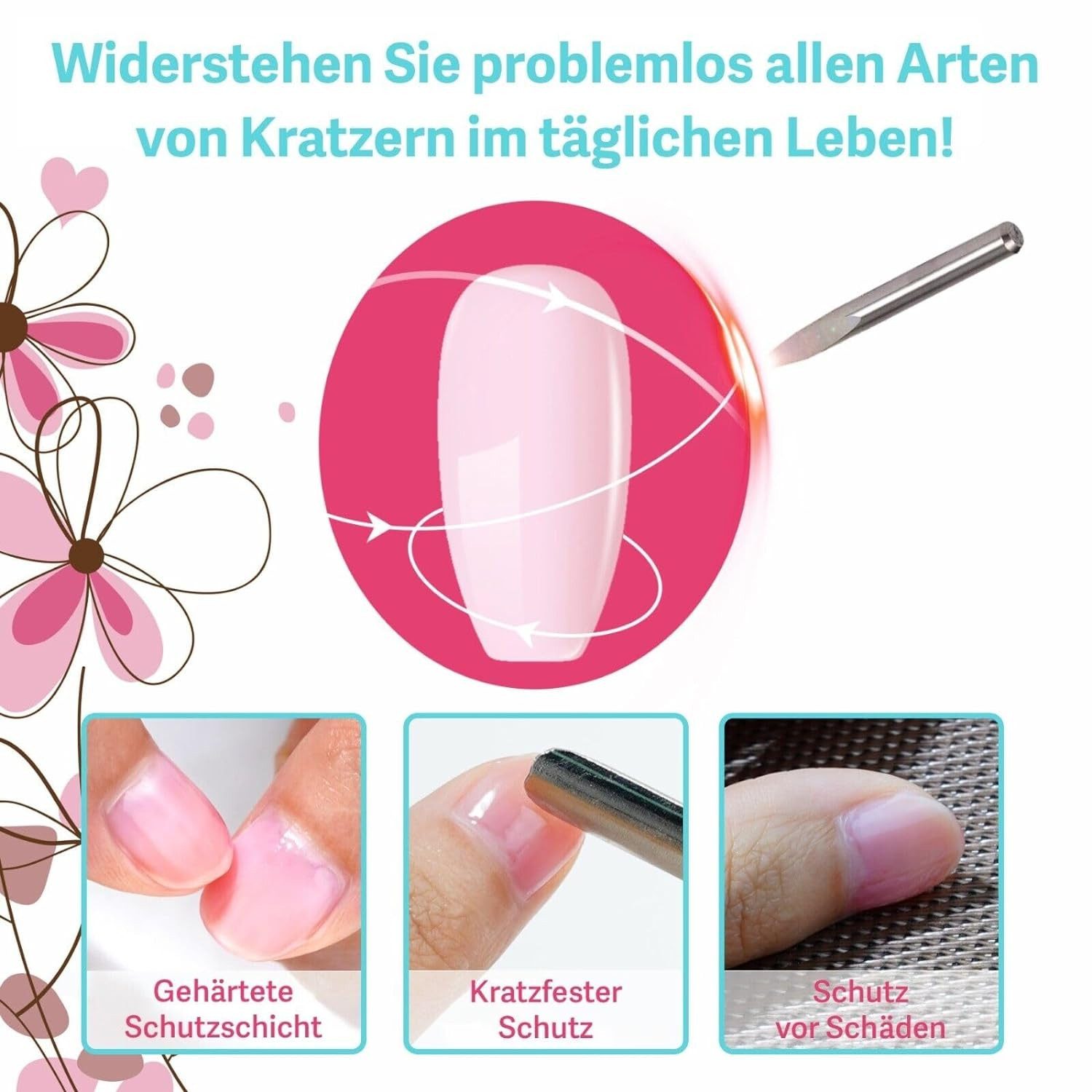 ALIVER Gel-Nagellack Nagelaufbau 5-in-1 Stärkendes Builder Nail Gel in 3 Farben – Bild 5 von 5