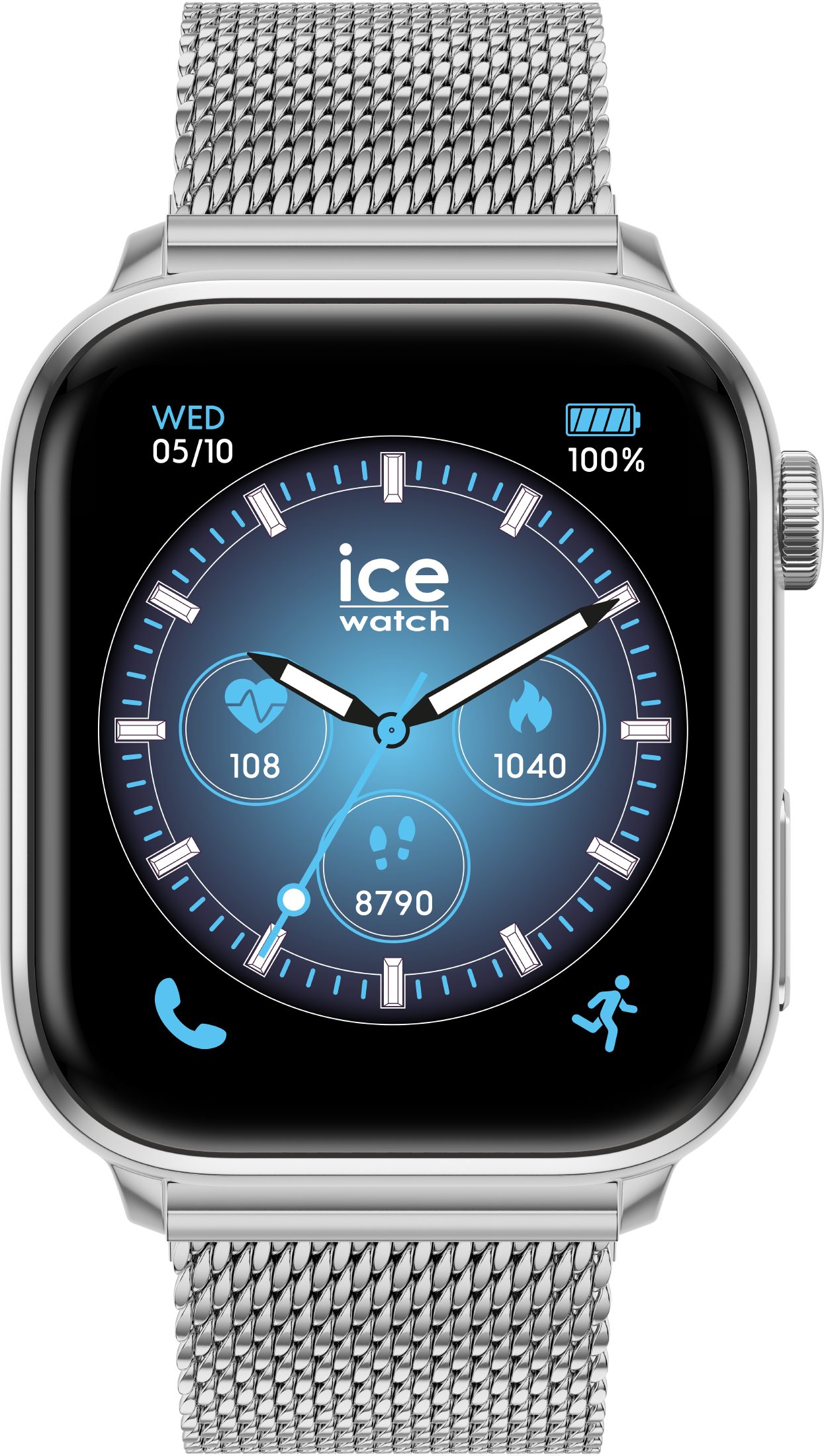 ice-watch Smartwatch, Armbanduhr,Damenuhr,Herrenuhr,Edelstahlarmband,Bluetooth,digital