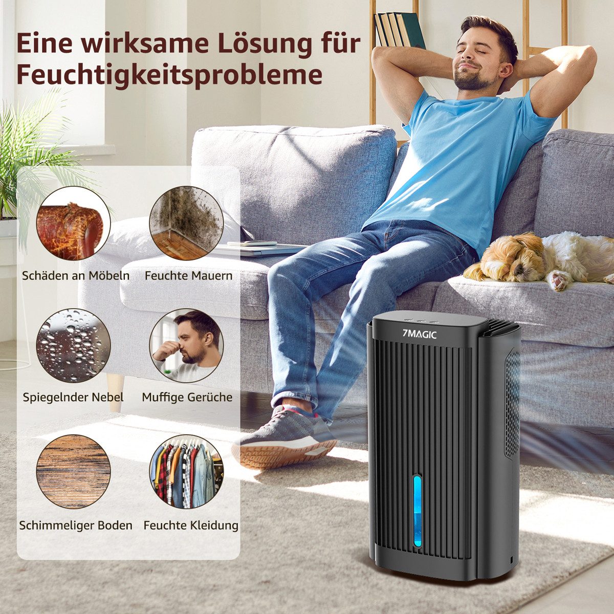 7MAGIC Luftentfeuchter, für 50 m³ Räume, günstig online kaufen