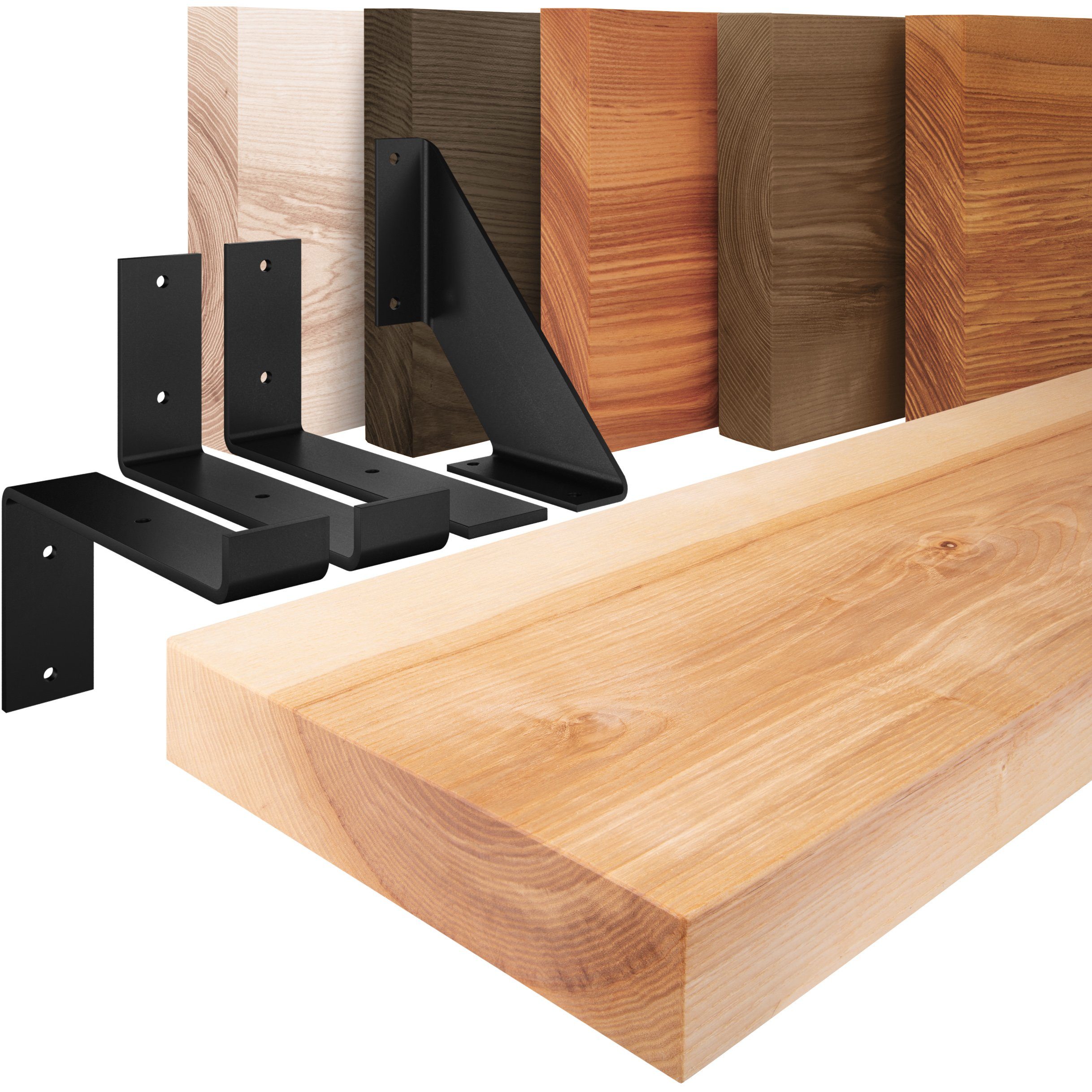 LAMO Manufaktur Wandregal Holz Gerade Regal günstig online kaufen