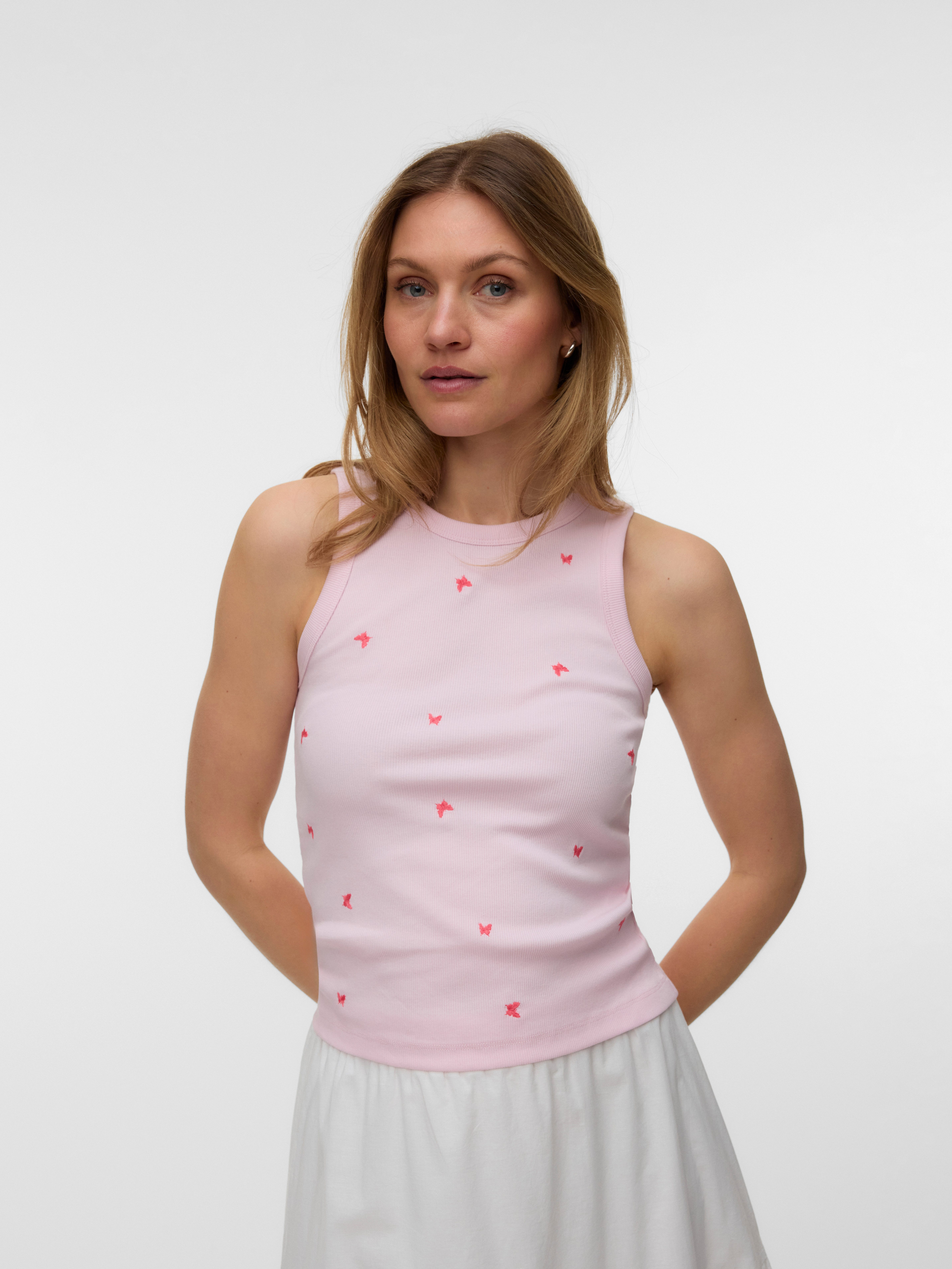 Vero Moda Tanktop VMNAJA TANK TOP BOX JRS Baumwollmischung