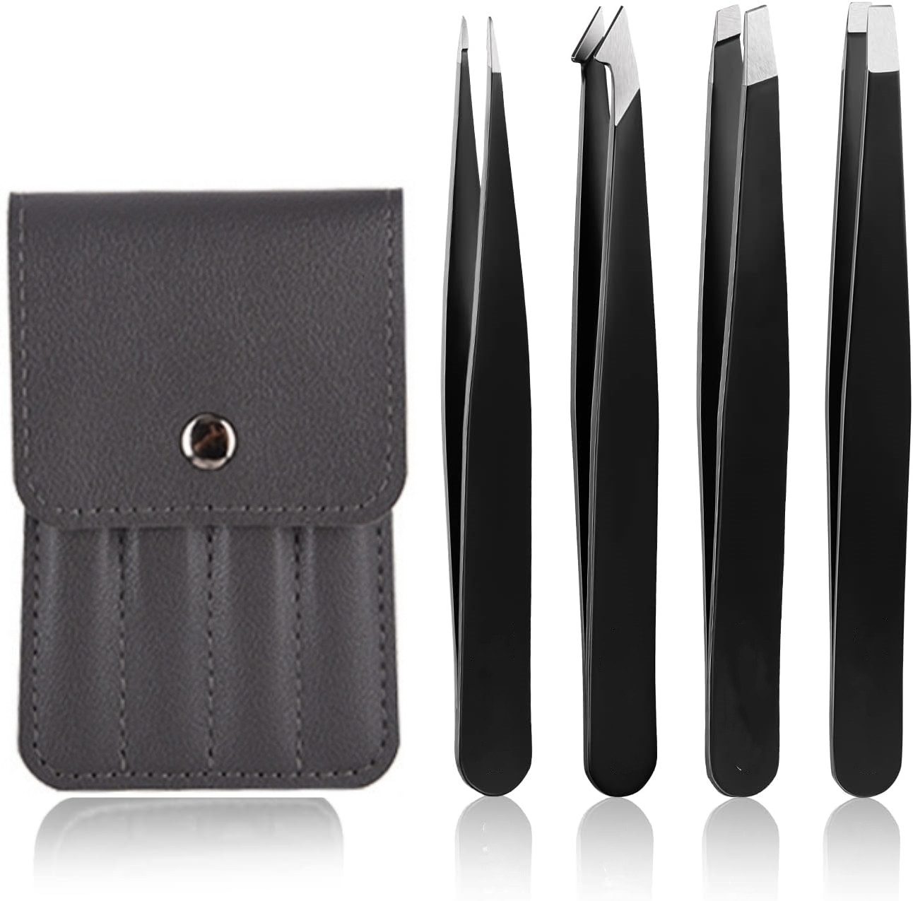 Pinzette 4er-set Pinzette Edelstahl Augenbrauenpinzette für Gesichtshaar Unisex