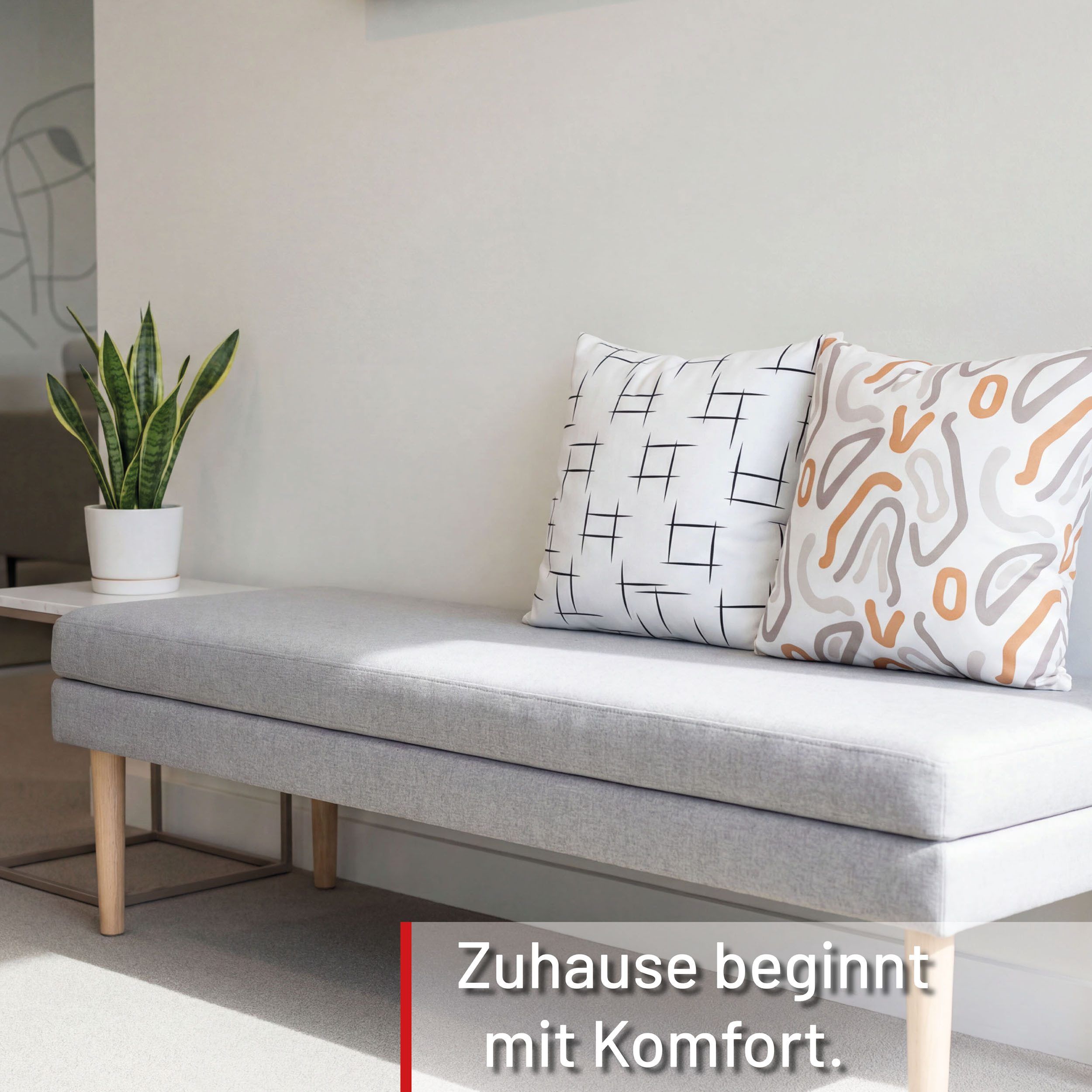Deco-Raum Dekokissen Kissen für Couch und Sofa mit Füllung mit Reißverschluss, Sofakissen