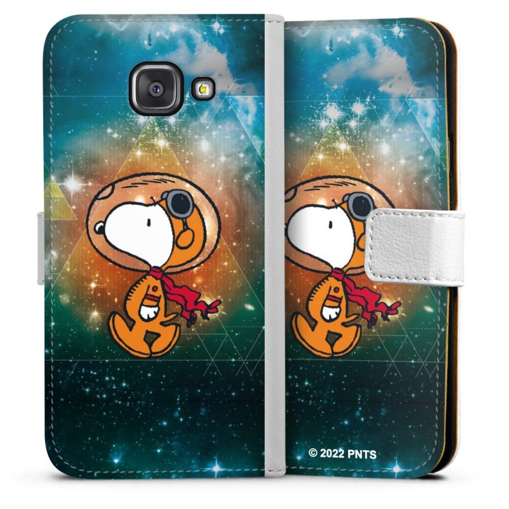 DeinDesign Handyhülle Snoopy Astronaut Offizielles Lizenzprodukt, Samsung Galaxy A3 (2016) Hülle Handy Flip Case Wallet Cover