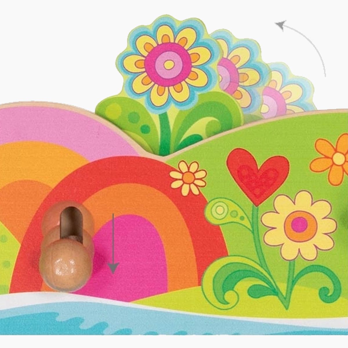 goki Garderobenpaneel Garderobe FlowerPower (packung, 1 St., set), mit Mechanik für die beweglichen Elemente