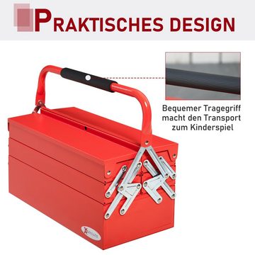 Durhand Werkzeugbox Werkzeugkoffer 5 Fach-Design