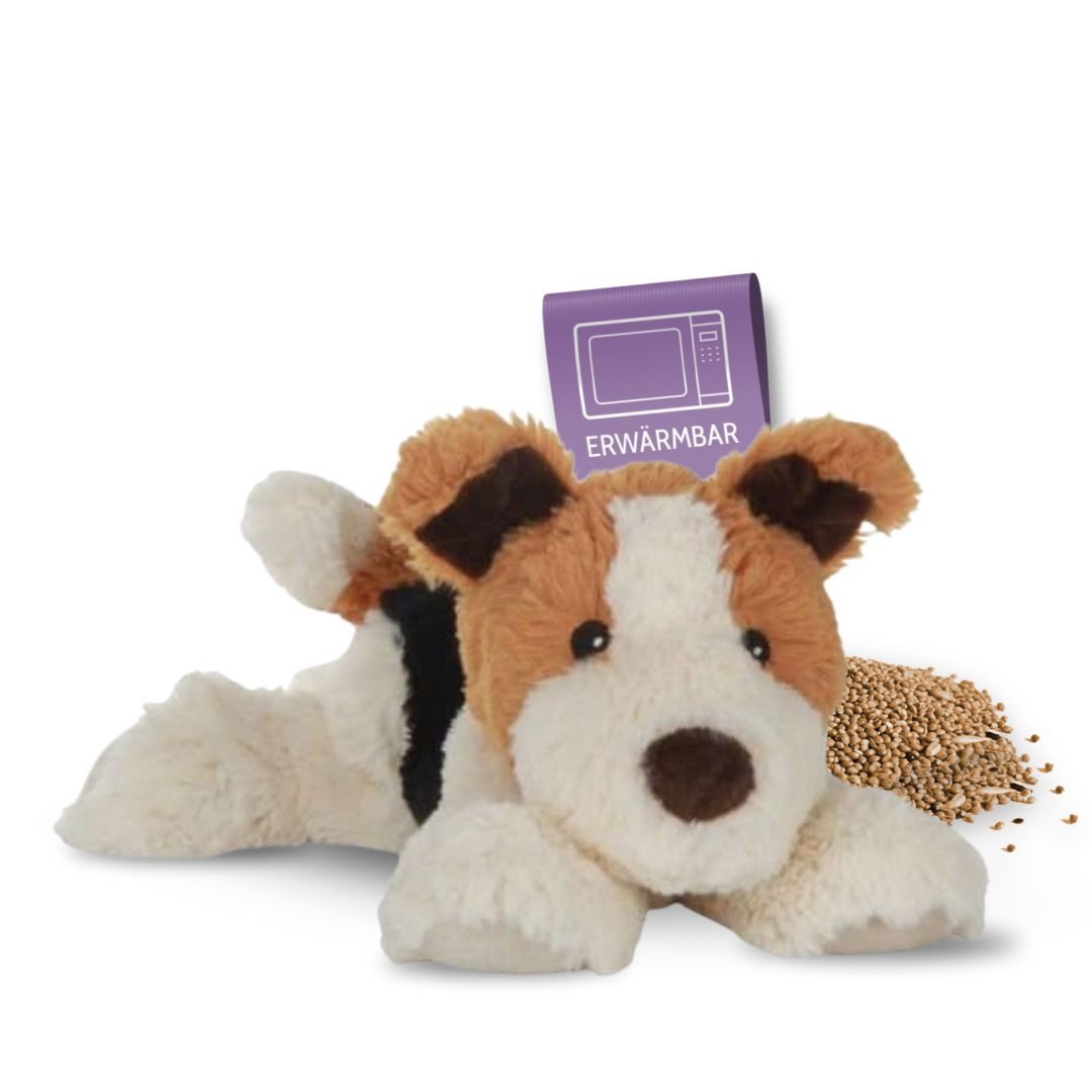 Habibi Plush Wärmekissen Habibi Plush Wärmetier Stofftier 1627 Terrier creme / braun