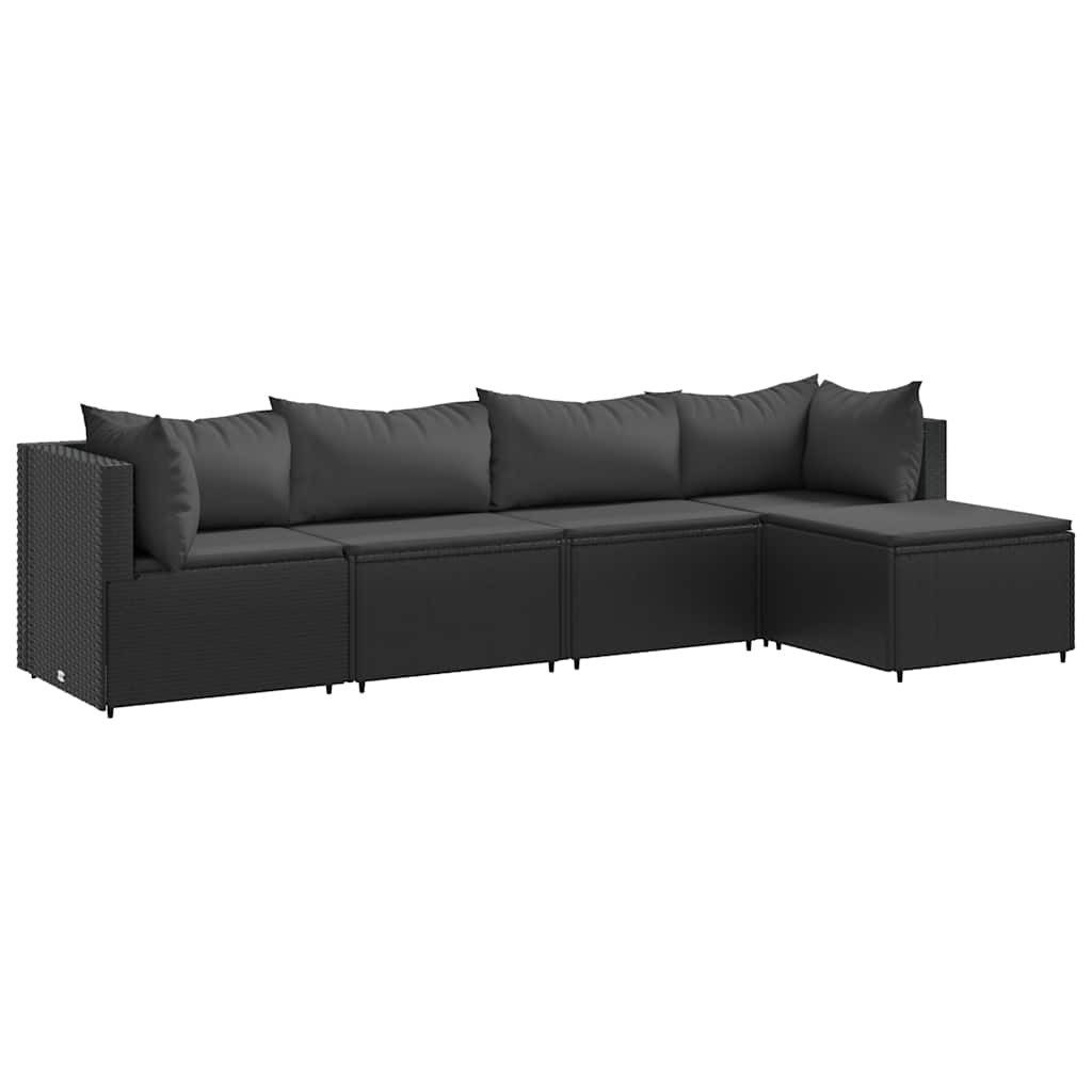 vidaXL Gartenlounge-Set 5-tlg. Garten-Lounge-Set mit Kissen günstig online kaufen