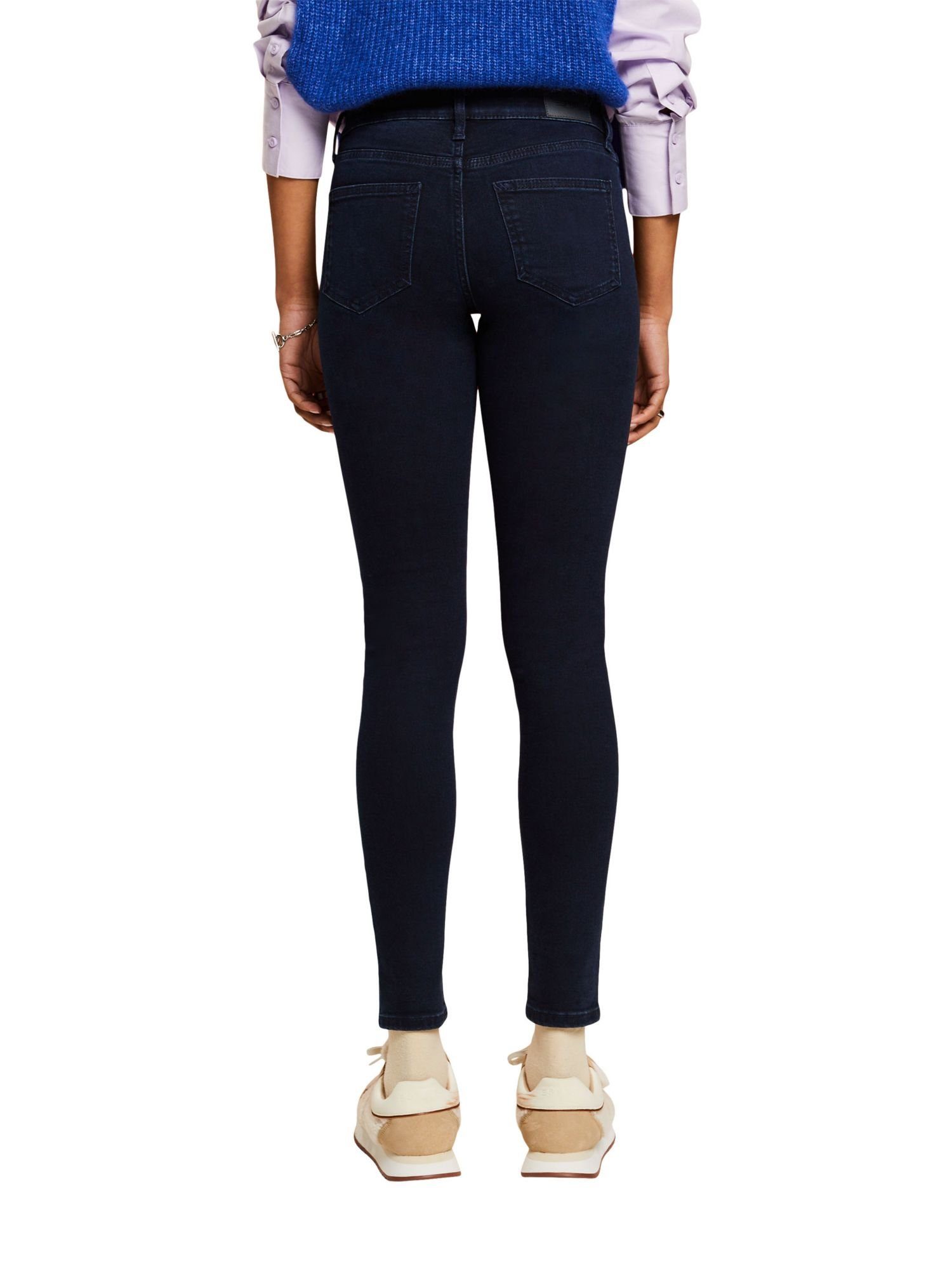 Esprit Skinny-fit-Jeans Schmal geschnittene mit Bundhöhe mittlerer Jeans