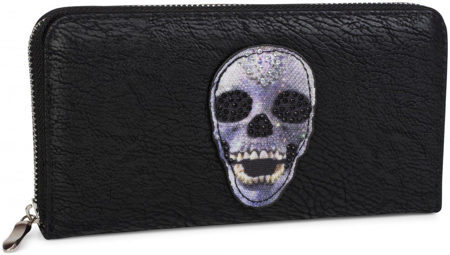 styleBREAKER Geldbörse Geldbörse mit Strass Totenkopf (1-tlg)
