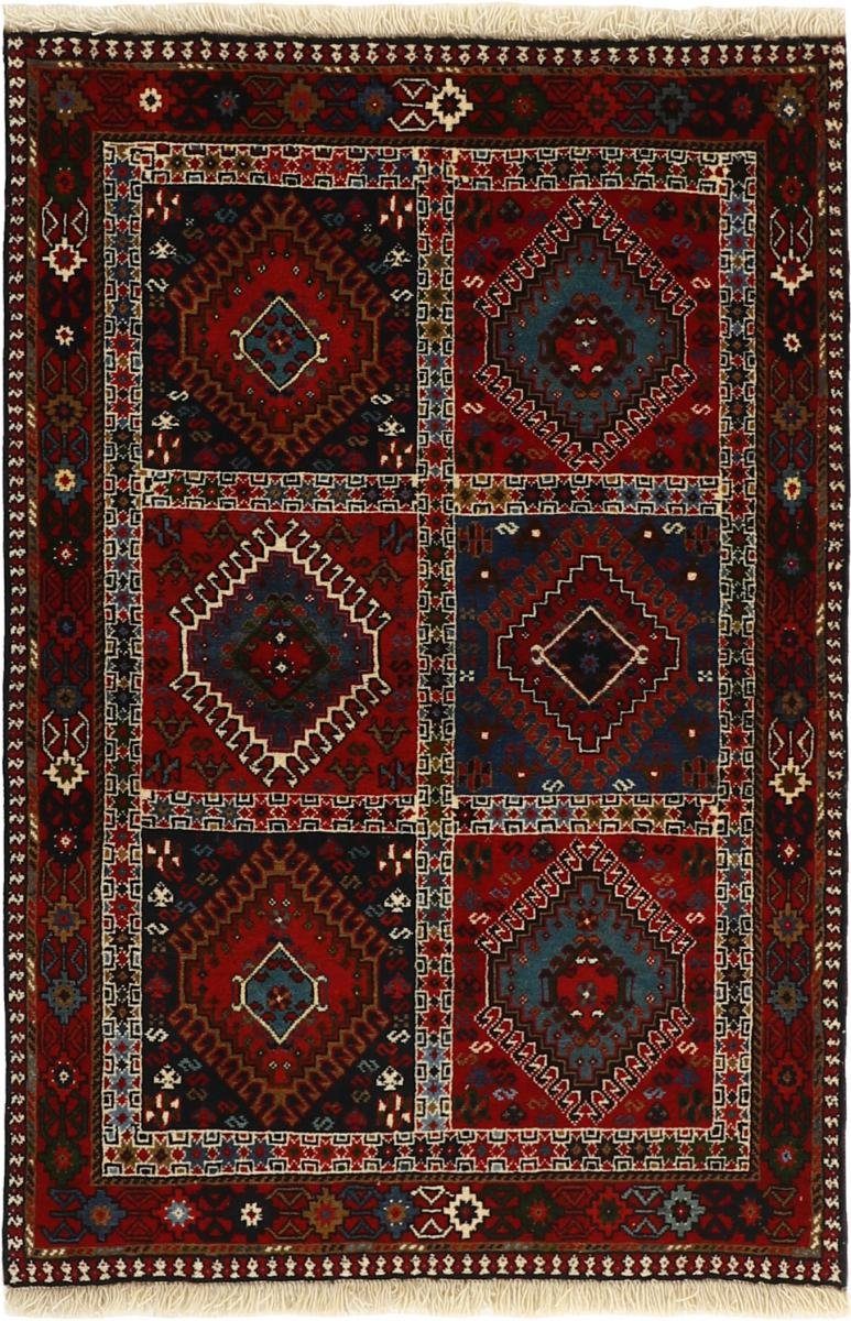 Orientteppich Yalameh 99x149 Handgeknüpfter Orientteppich / Perserteppich, Nain Trading, rechteckig, Höhe: 12 mm