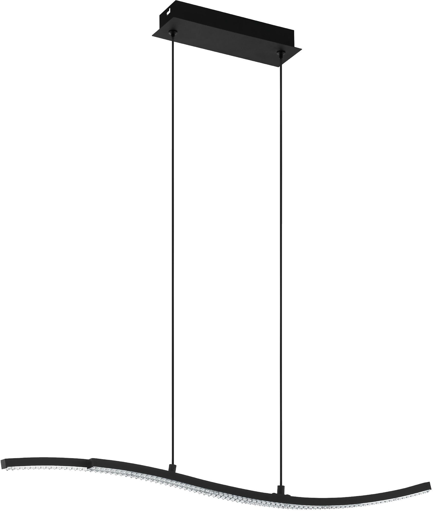 EGLO Hängeleuchte LEJIAS, LED in Warmweiß, Stahl Warmweiß aus Hängeleuchte integriert, - fest - schwarz 21,5W