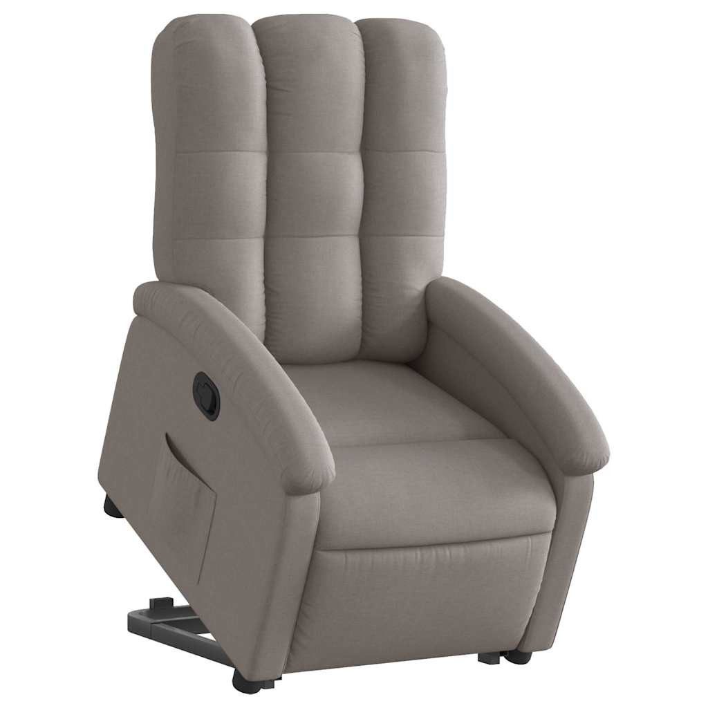 Sessel Relaxsessel mit Aufstehhilfe Taupe Stoff
