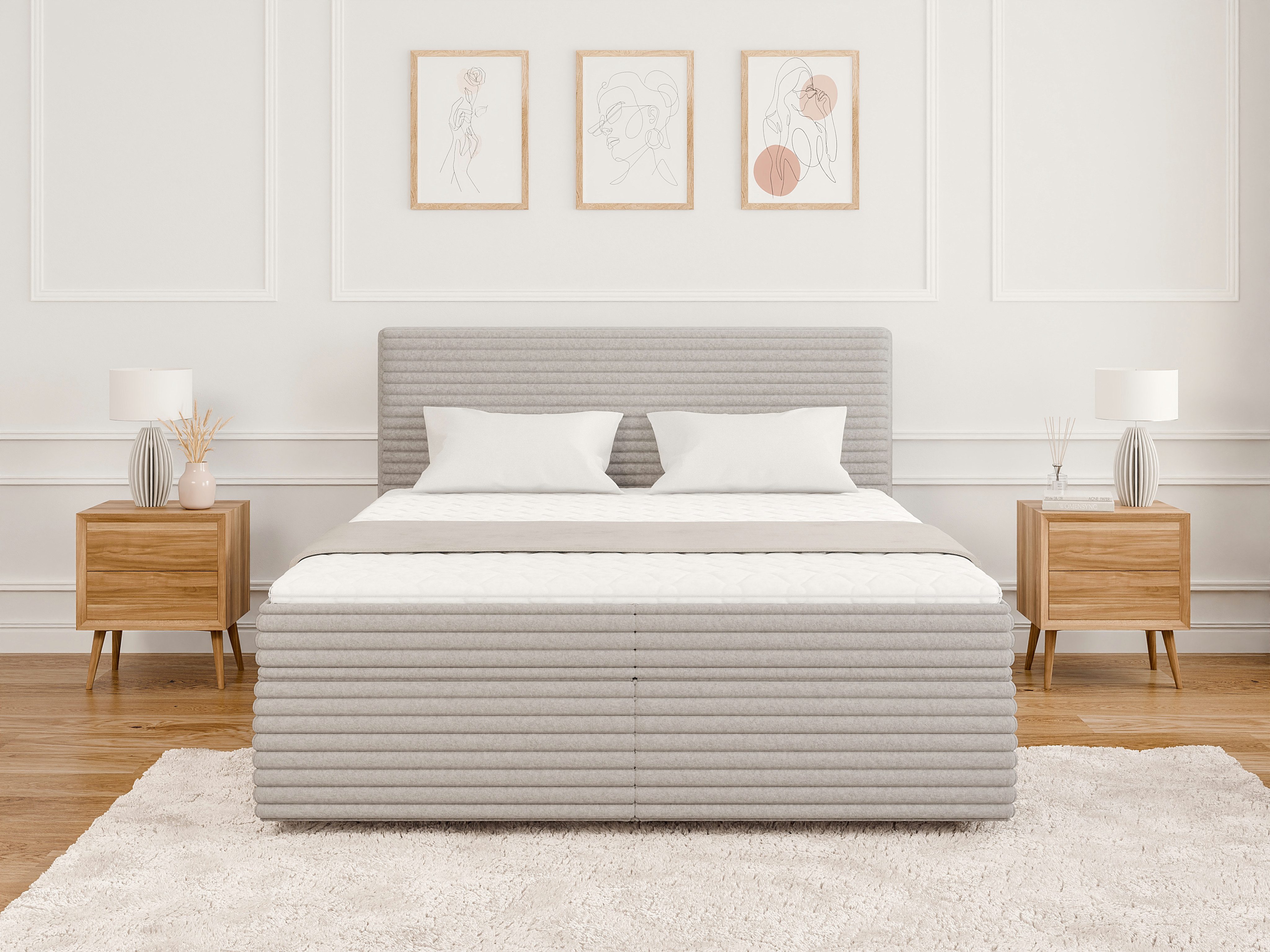 S-Style Möbel Boxspringbett Jasper mit Topper günstig online kaufen