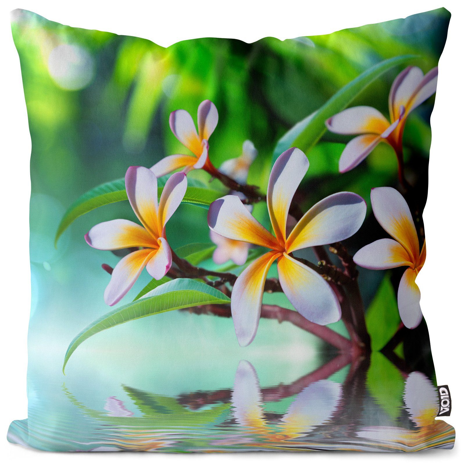 VOID Kissenbezug, (1 Stück), Zen Garten Frangipani Blume Garten