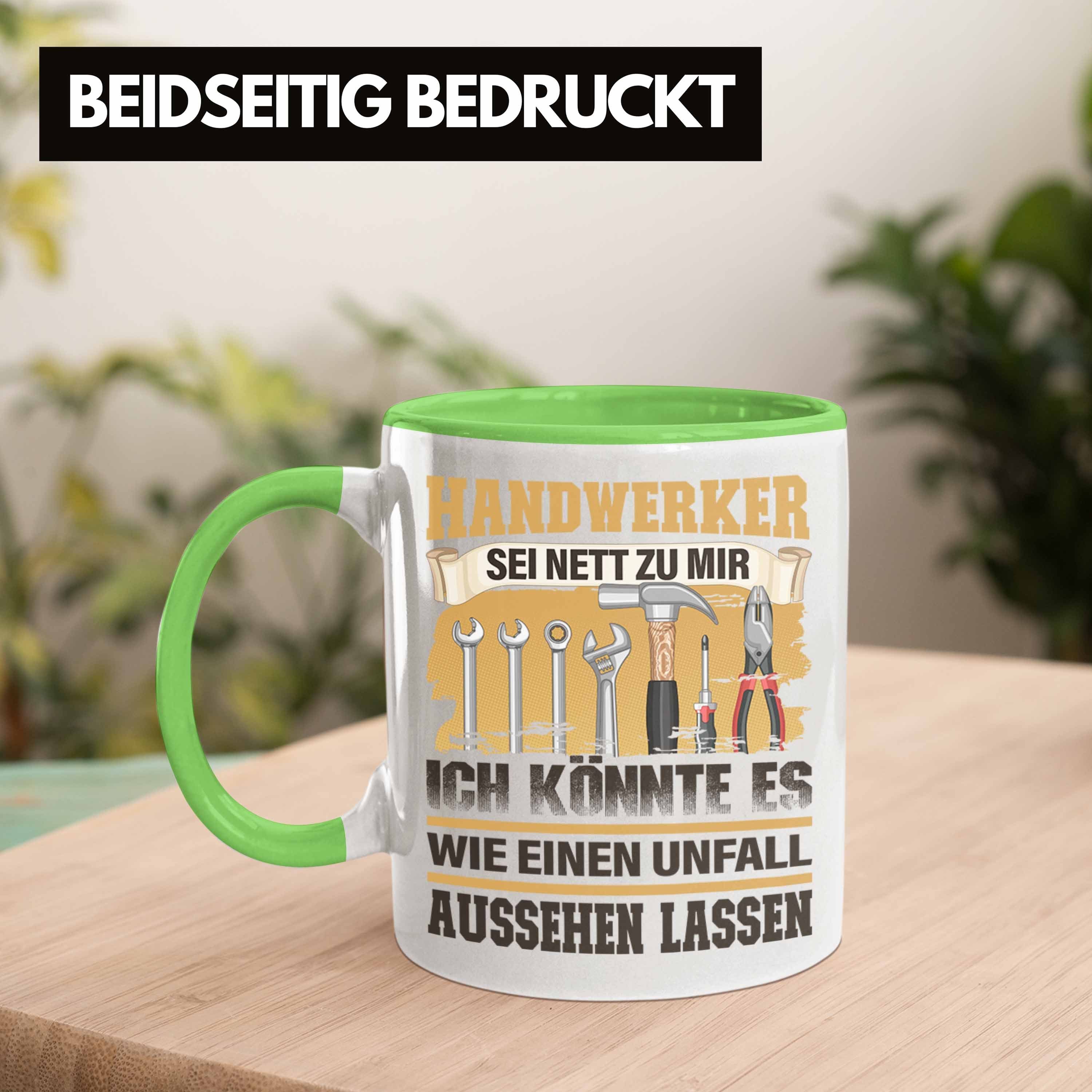 - Handwerklic Tasse für Trendation Tasse Trendation Handwerker Lustiger Spruch Grün Geschenk