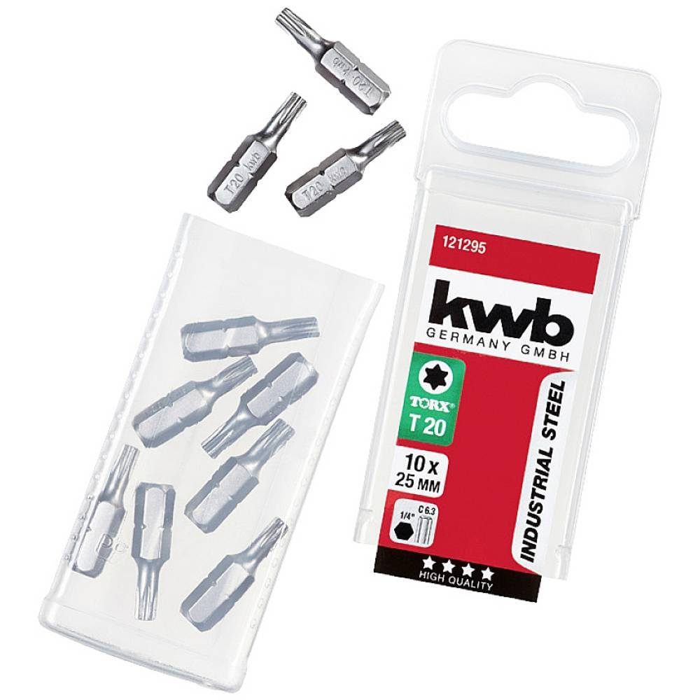 Torx-Bit 10er TX 20 Industrial Steel Bit-Set, 25 mm Bits