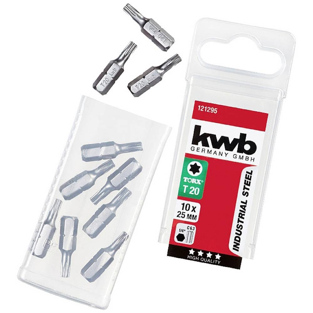 kwb Torx-Bit 10er TX 20 Industrial Steel Bit-Set, 25 mm Bits