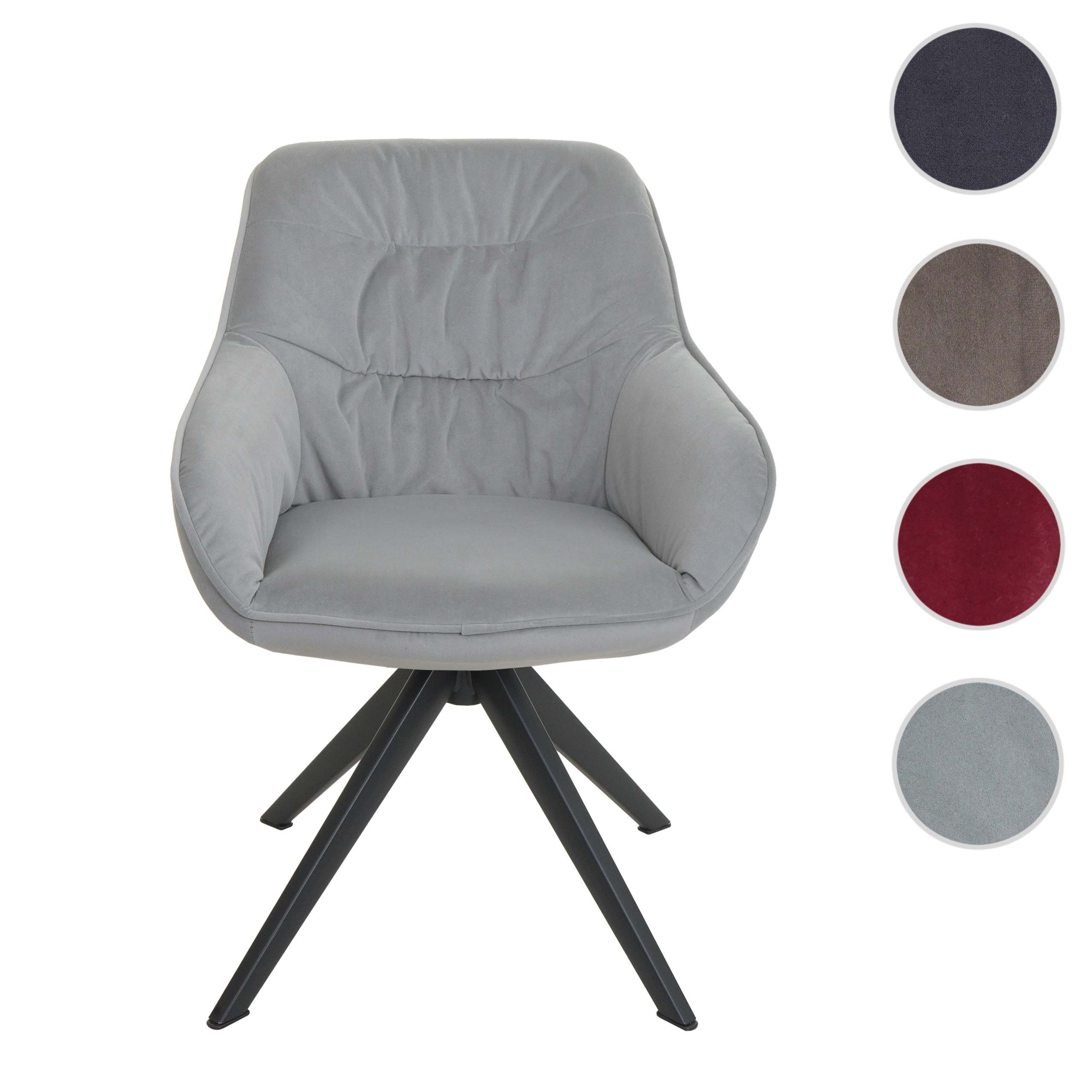 MCW Esszimmerstuhl MCW-K28 (1er), Stabiles Eisen-Gestell, Fußbodenschoner, Sitzfläche mit Armlehnen