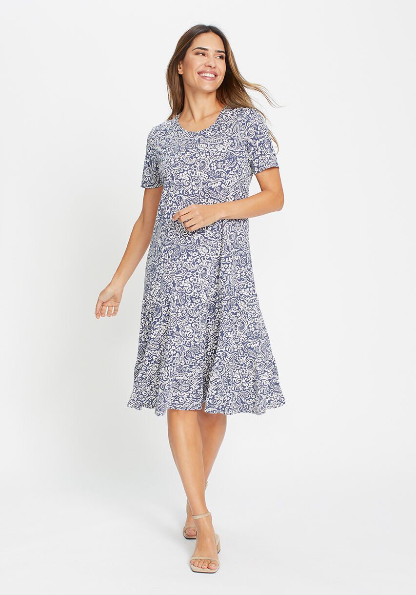 Olsen Jerseykleid (1-tlg) mit Paisleymuster günstig online kaufen