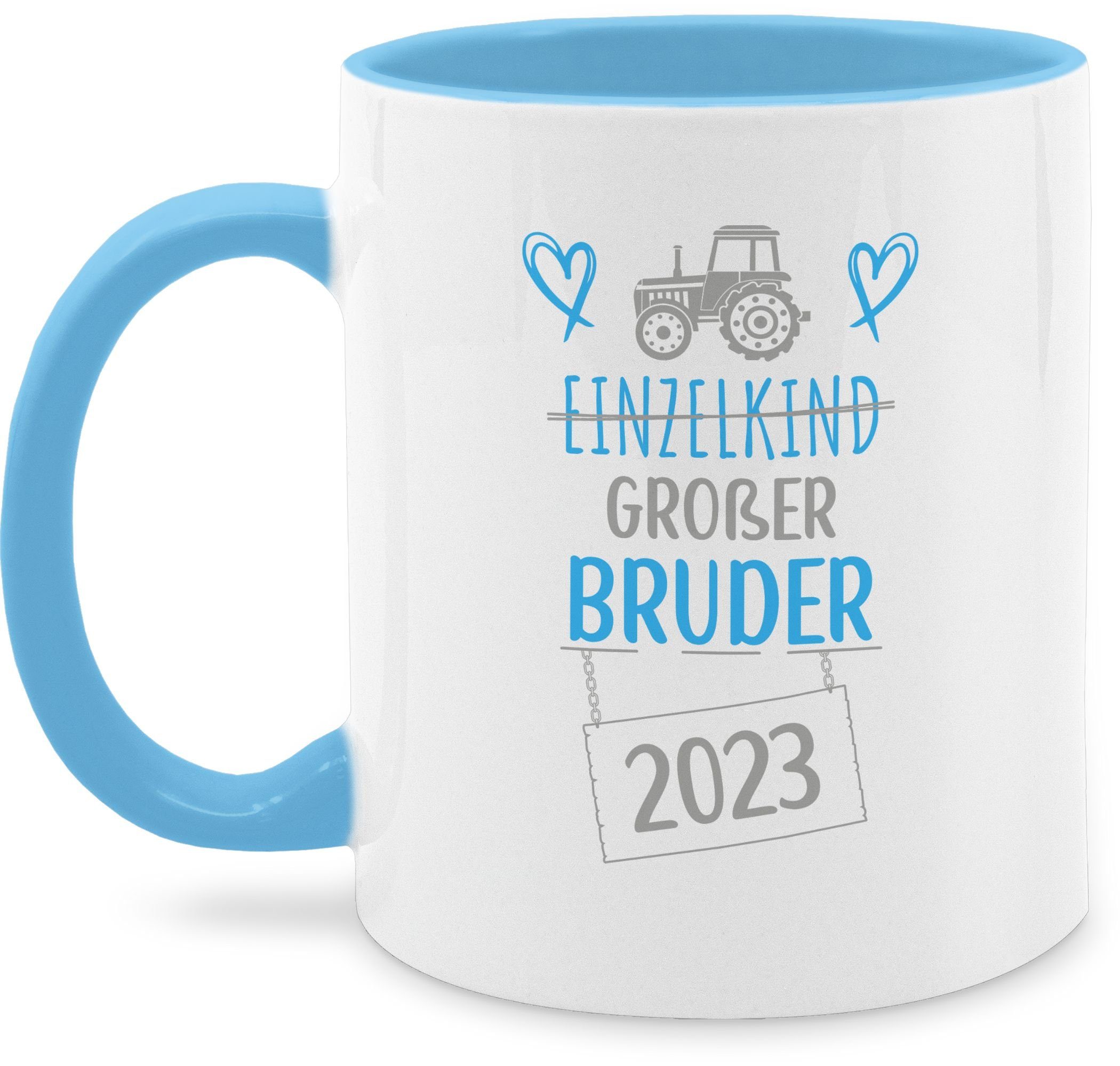 Shirtracer Tasse Ich bin jetzt großer Bruder Geburt Einzelkind, Keramik, Großer Bruder