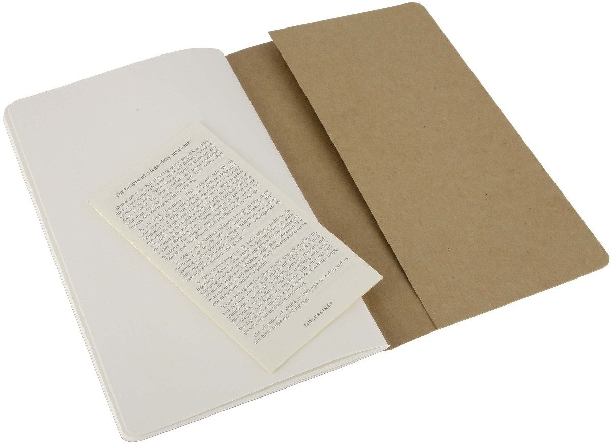 MOLESKINE Notizbuch Notizheft Cahier L A5 13x21cm VE=3 Stück blanko packpapierbraun