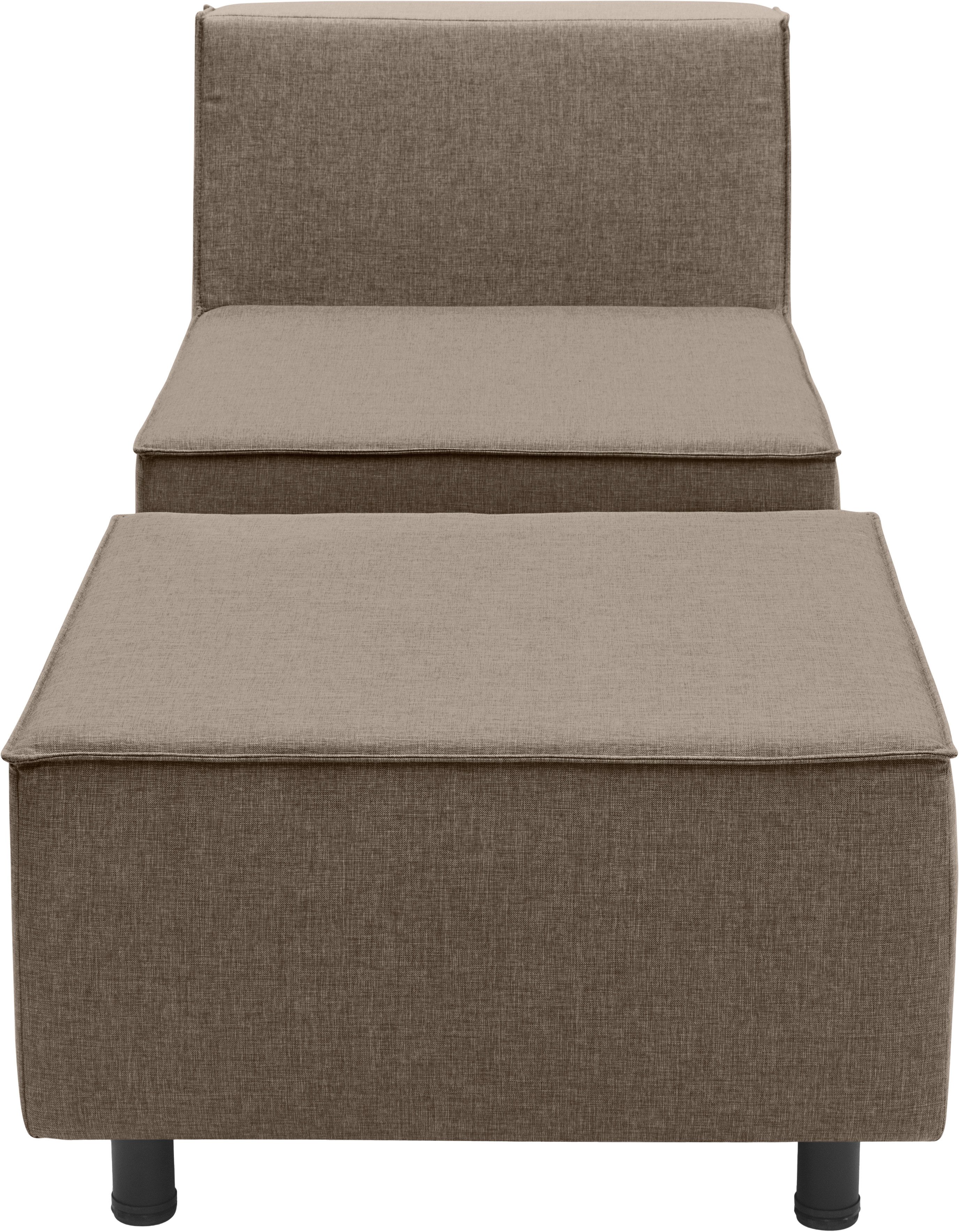 DOMO collection Sofaelement Sonna, individuell zusammenstellbar, Einzelelemente für Terrasse, Garten und Balkon, speziell für Outdoor