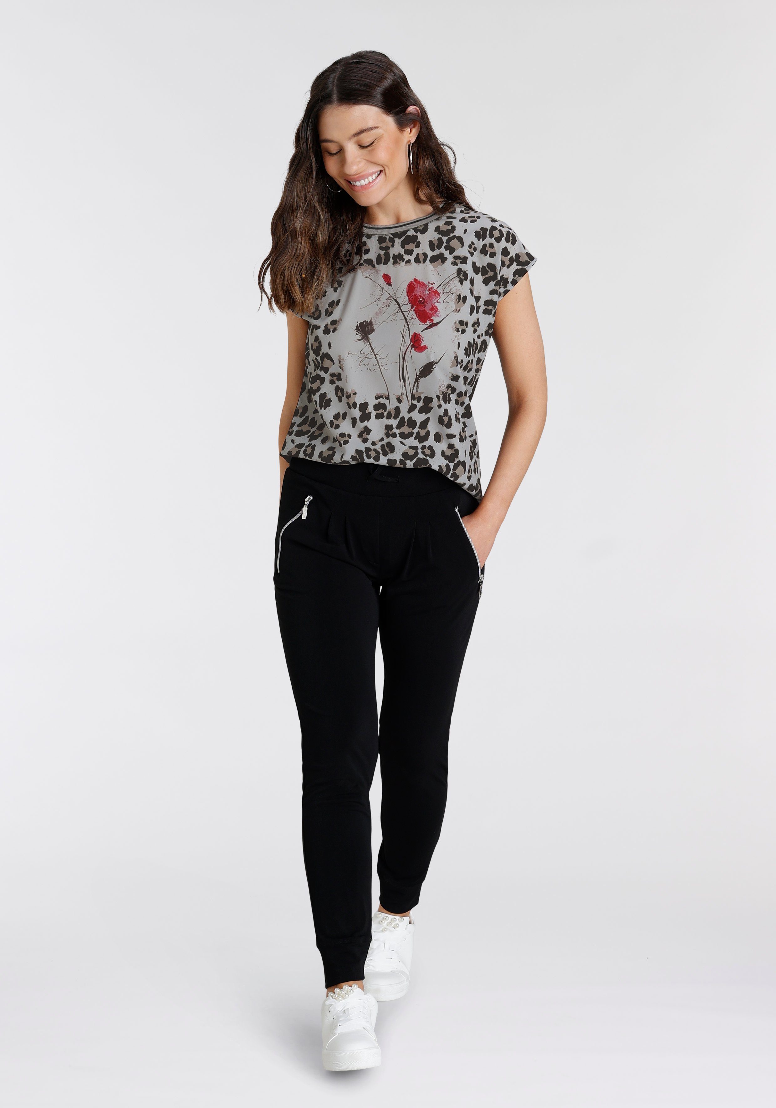 Laura Scott Jogger Pants mit Reißverschlusstaschen