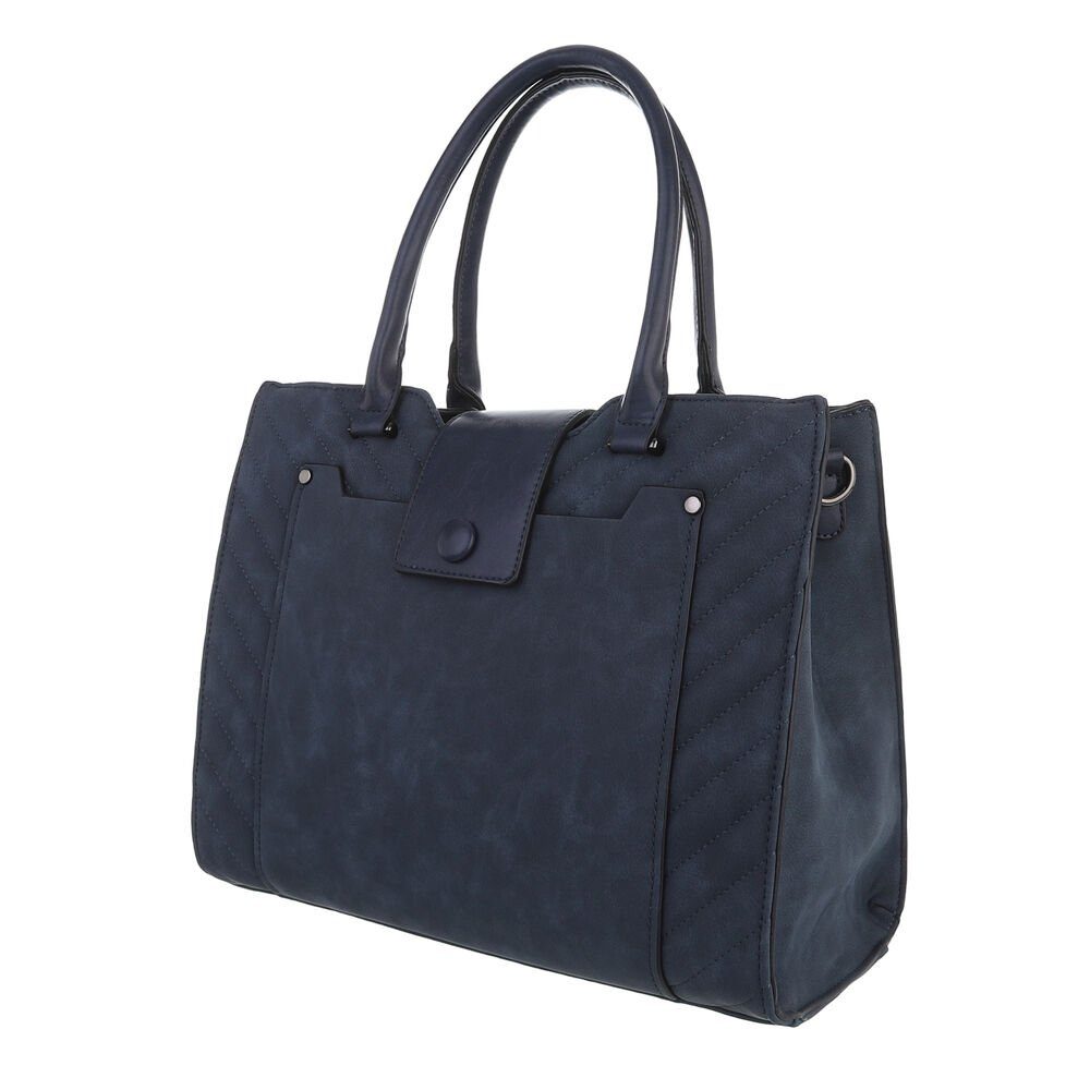 Schultertasche Ital-Design Mittelgroße, used Optik Handtasche Damentasche Blau