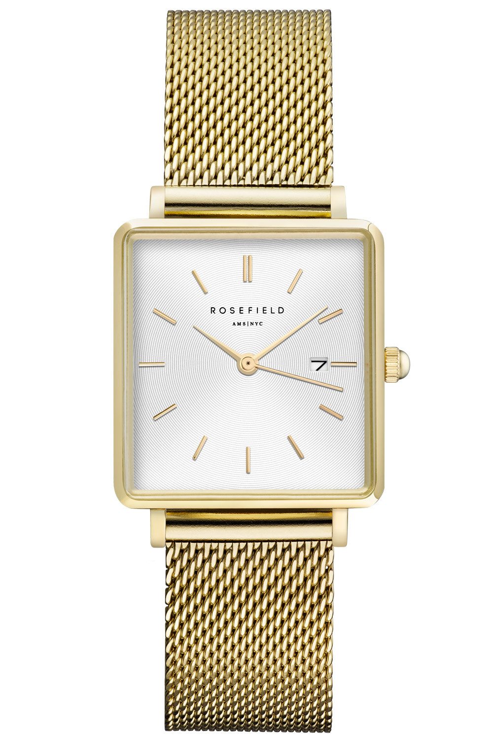 Quarzuhr Boxy Gold Mesh Medium
