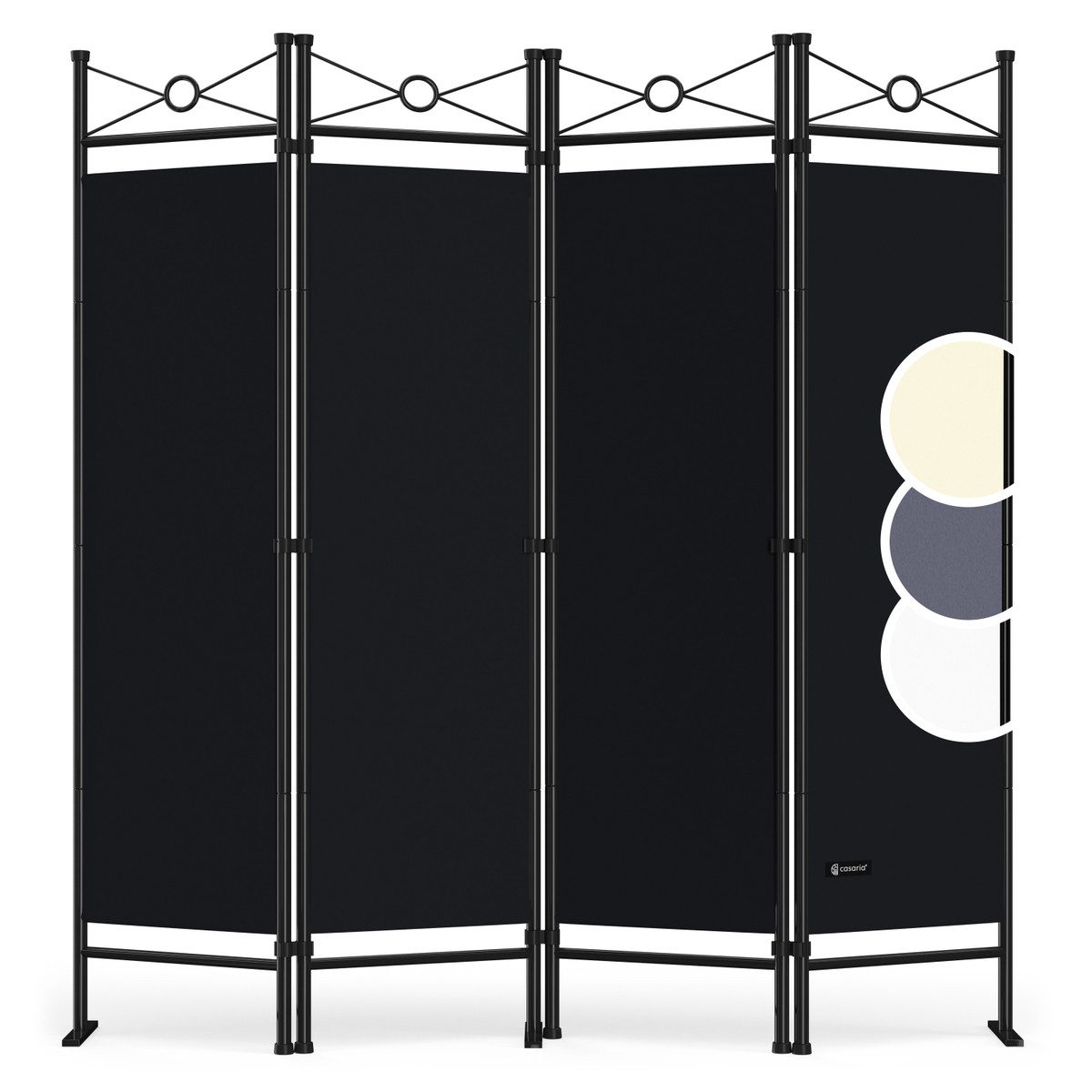Casaria Paravent Lucca, 180x163cm Verstellbar Faltbar Stabil 4 teilig Indoor Trennwand