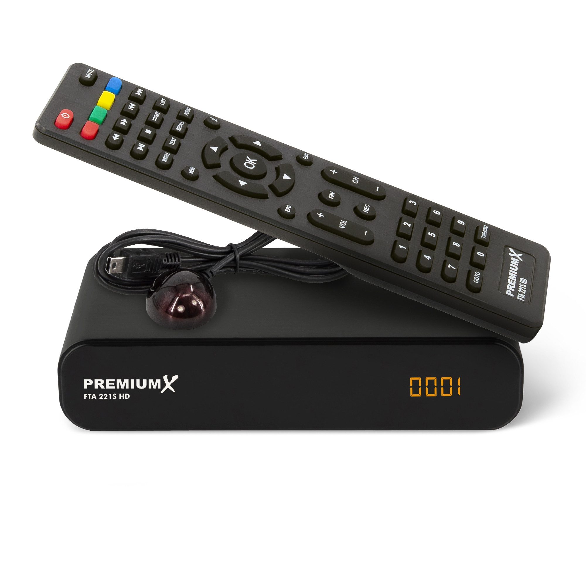 HD 221S FTA Digital SAT Receiver DVB-S2 HDMI SCART USB 12V FullHD SAT-Receiver