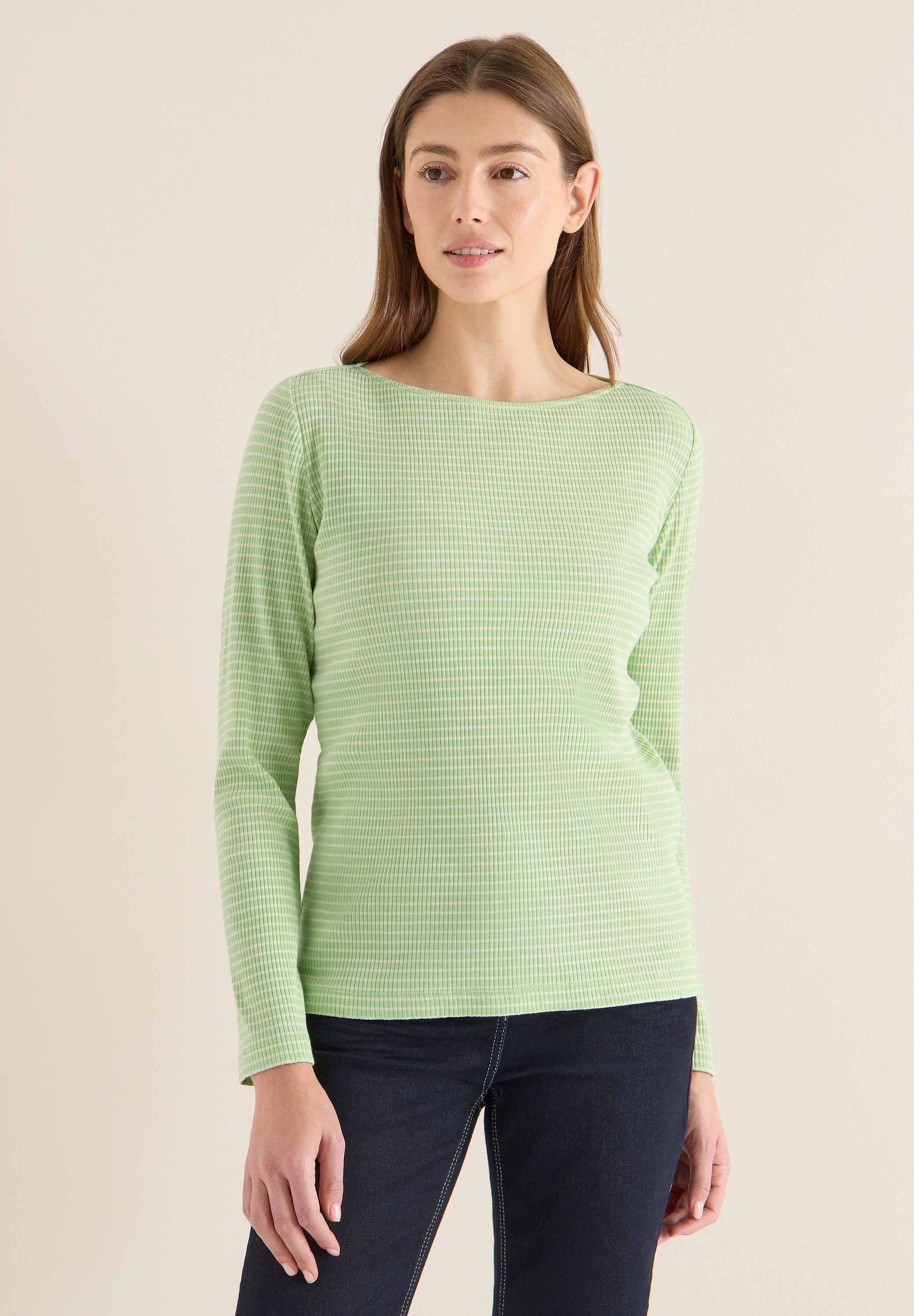 CECIL Langarmshirt mit U-Boot-Ausschnitt