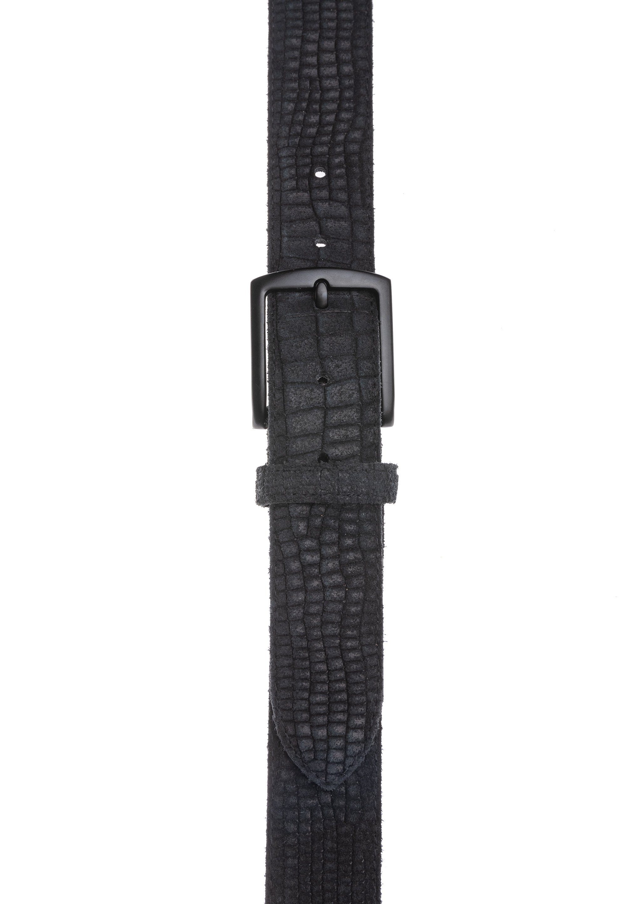 Cassandra Accessoires Ledergürtel "Black Kroko" mit exotischer Reptilprägung, ECHT LEDER