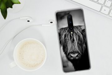 MuchoWow Handyhülle Schottischer Hochländer - Licht - Porträt - Natur, Phone Case, Handyhülle OnePlus 7 Pro, Silikon, Schutzhülle