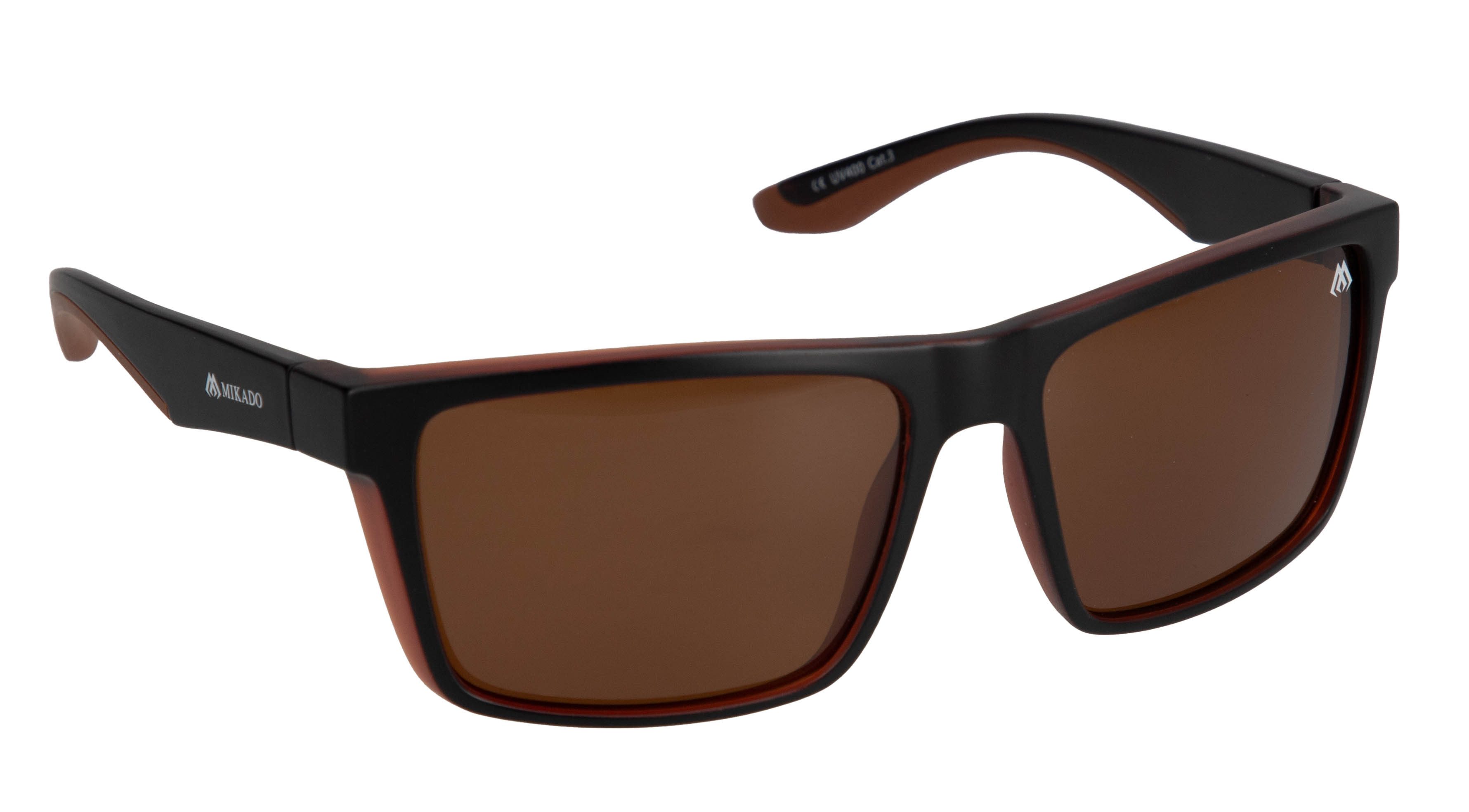 MIKADO Total Fishing Sonnenbrille Polarisierte Sonnenbrille Braun - macht Hindernisse im Wasser sichtbar Hindernisse unter Wasser sichtbar