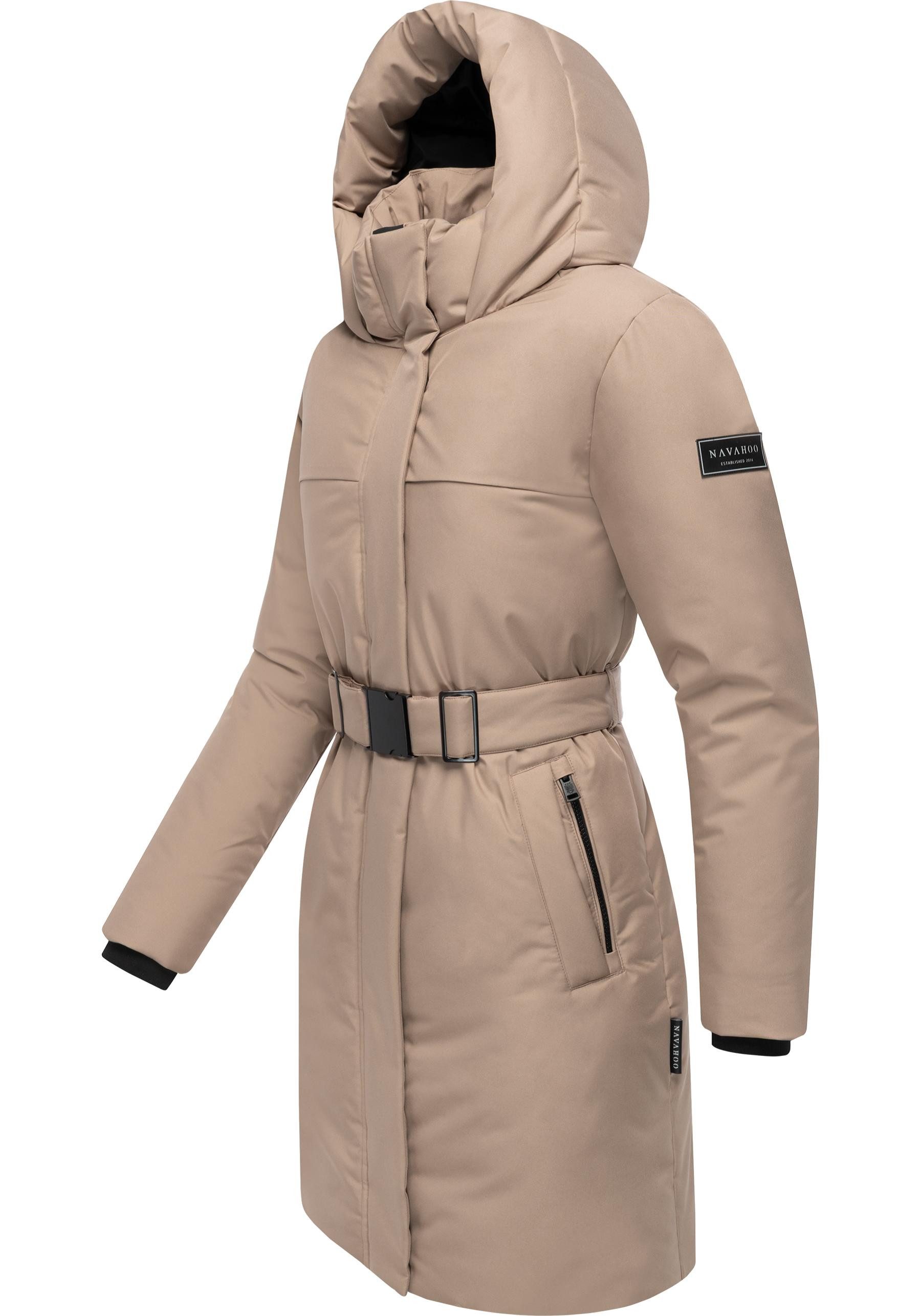 Navahoo Wintermantel Gipfelspass XIV Warmer Winterparka mit Taillengürtel – Bild 2 von 5