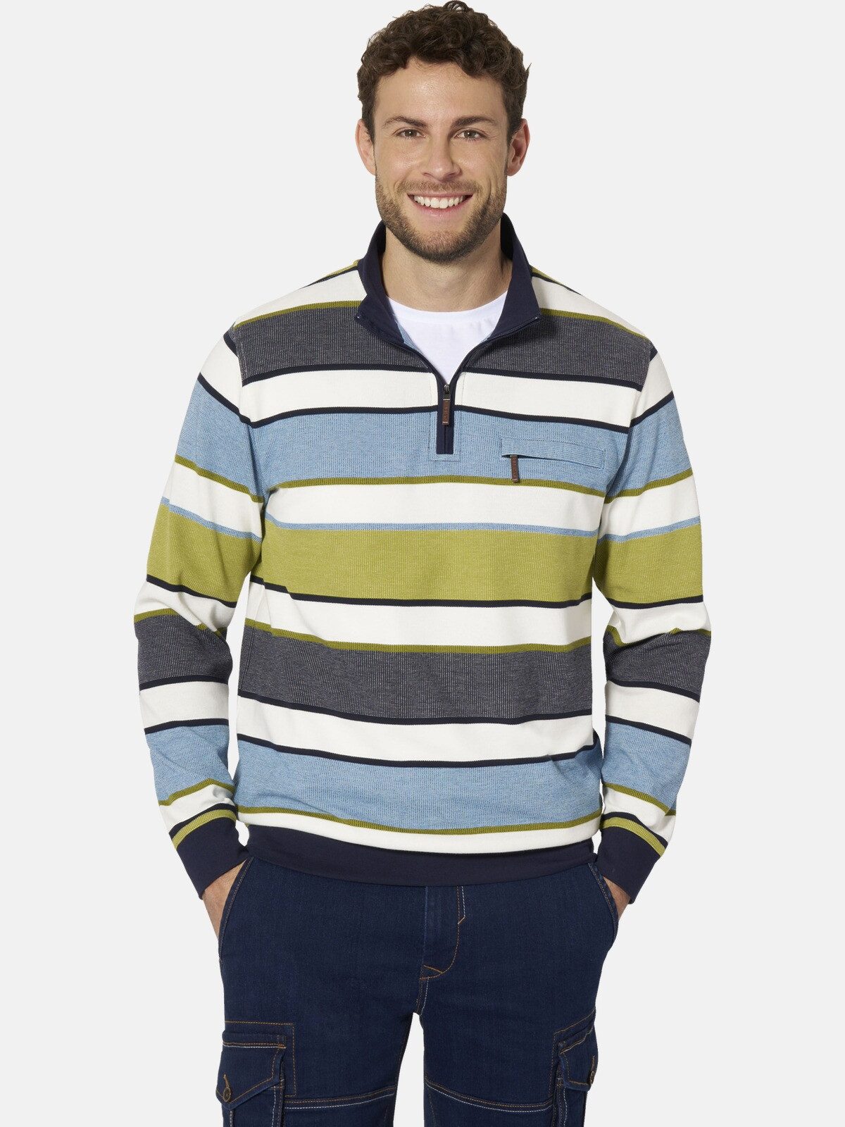 Babista Sweatshirt MELRIN mit mordernen Umlegekragen
