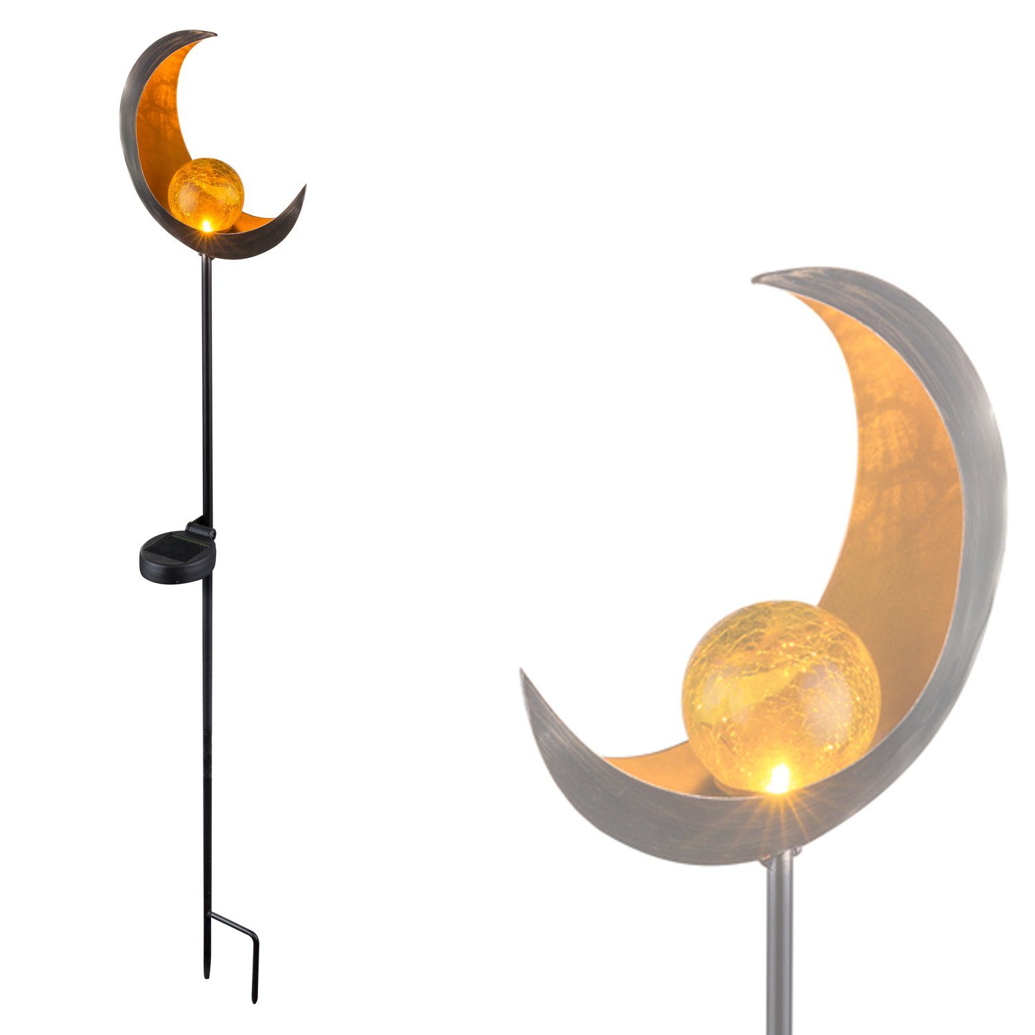 LED Solarleuchte Solarleuchte Garten Deko Metall Solarlampe Außen Außenleuchte Solar