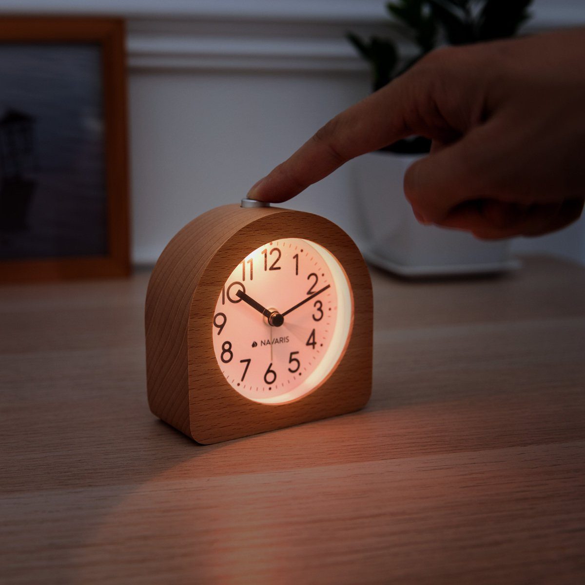 Navaris Wecker Retro Wecker aus Holz günstig online kaufen