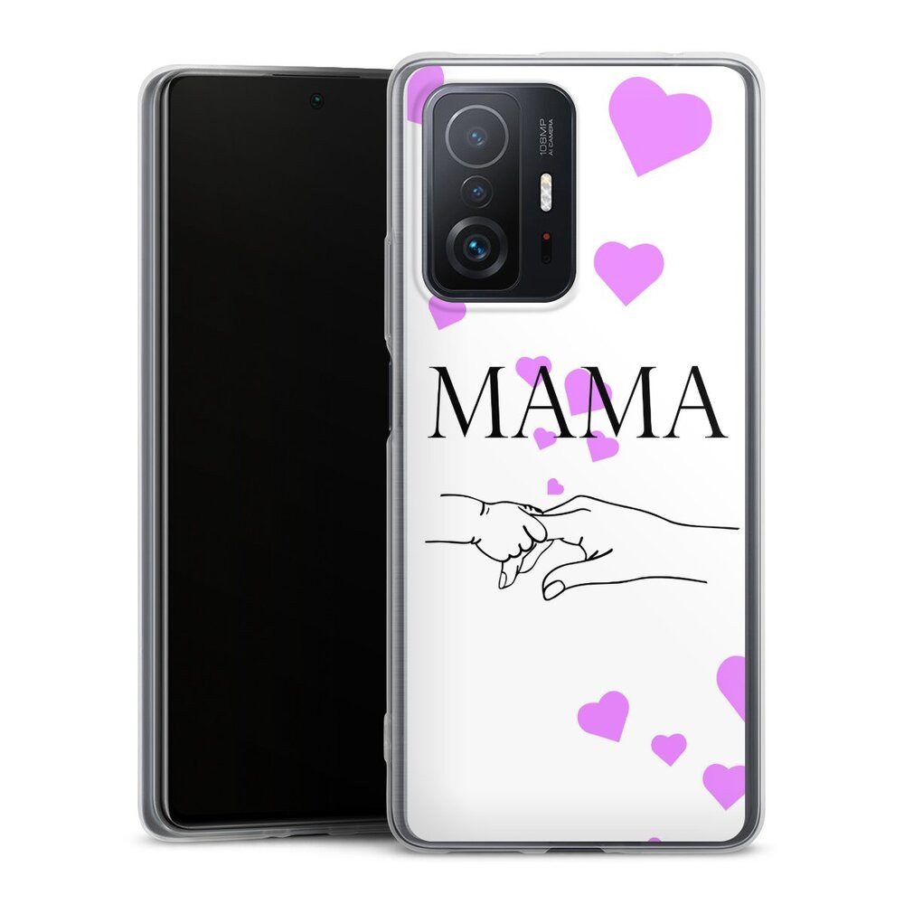 DeinDesign Handyhülle Muttertag Mama Familie Muttertag-Mama und kinder, Xiaomi 11T 5G Slim Case Silikon Hülle Ultra Dünn Schutzhülle